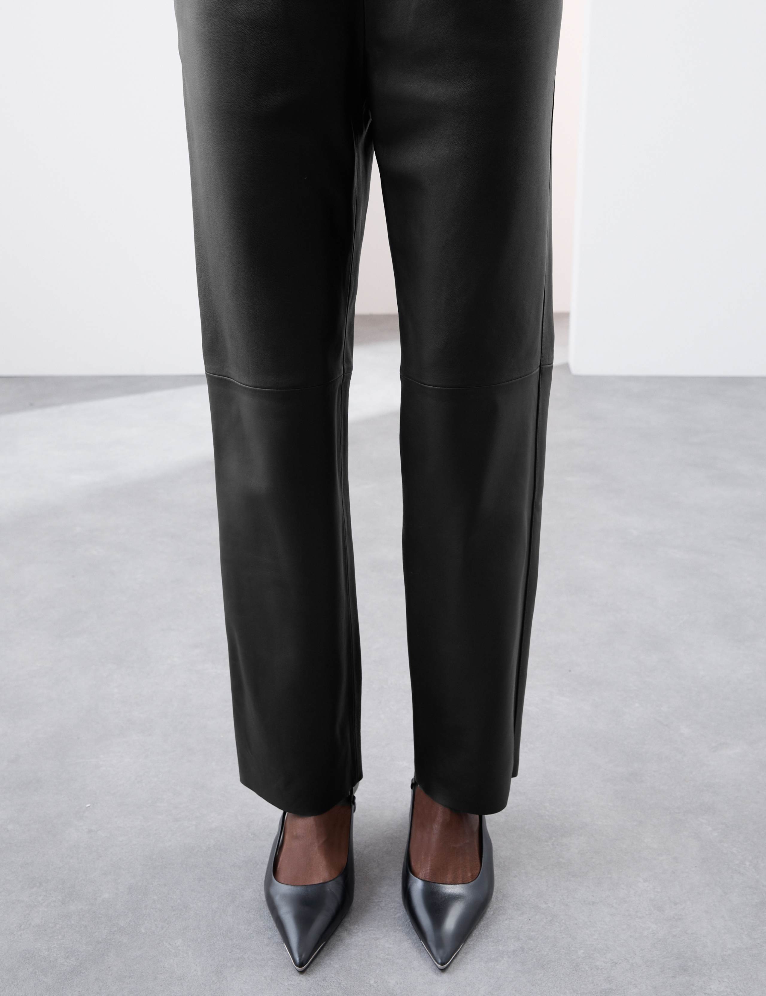 Leather Straight Leg Trousers 7 of 7