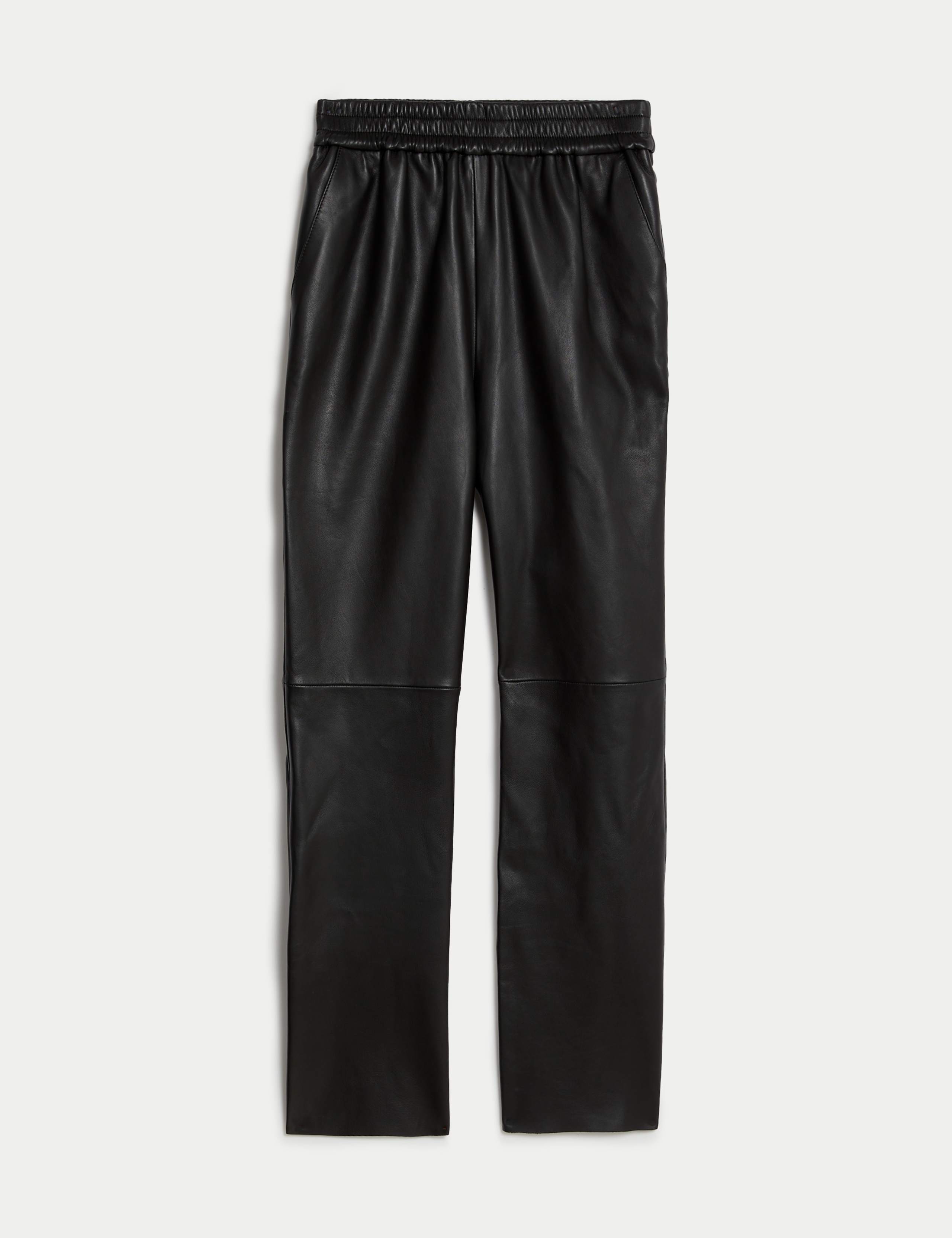 Leather Straight Leg Trousers 2 of 7