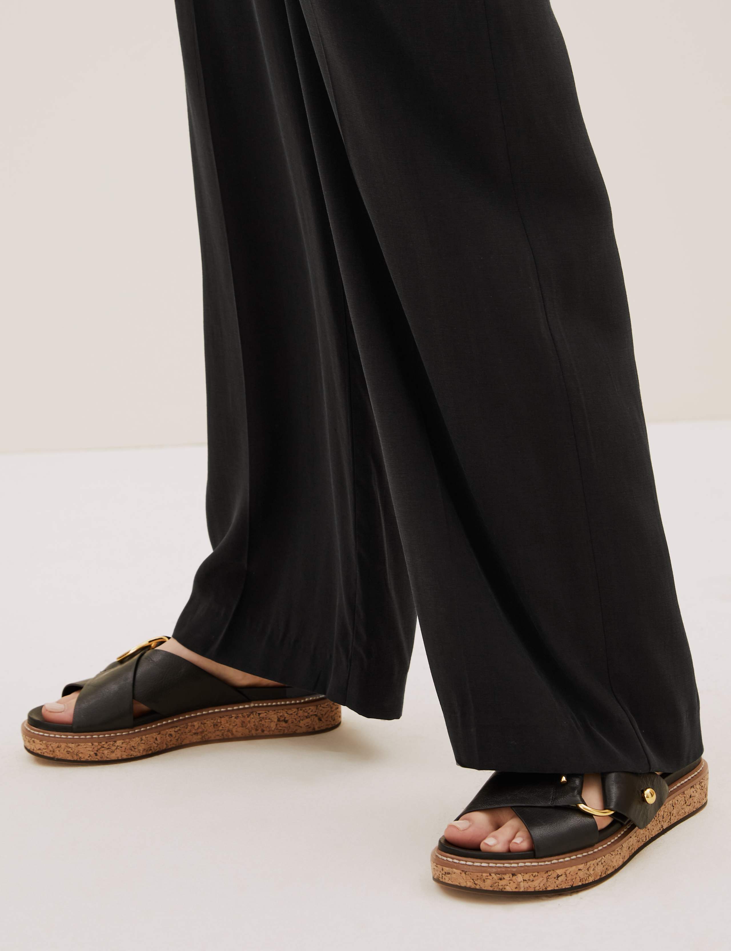 Cupro Wide Leg Trousers 4 of 5