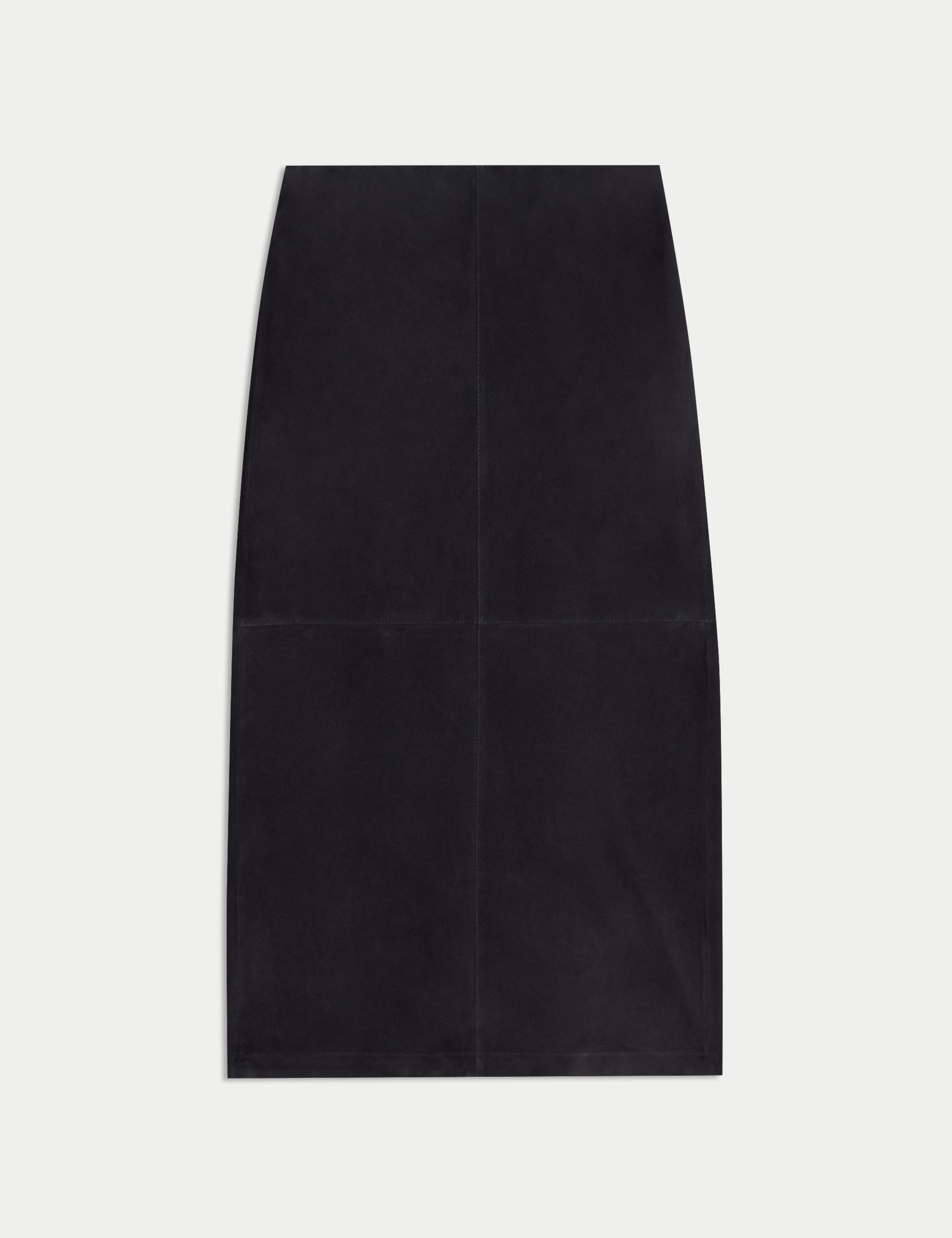 Suede Midi A-Line Skirt 2 of 7