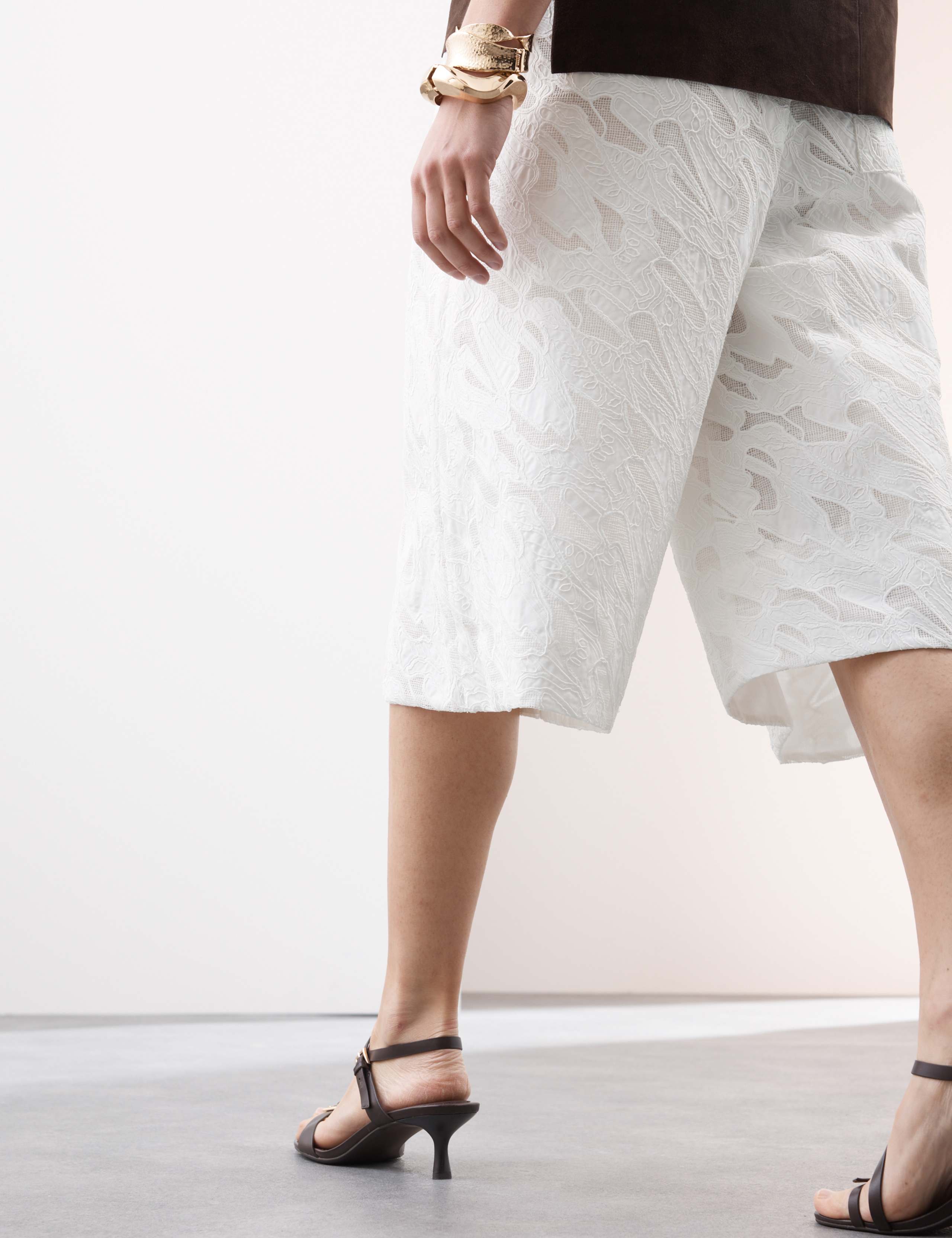 Pure Cotton Broderie Detail Wide Leg Culottes 7 of 8