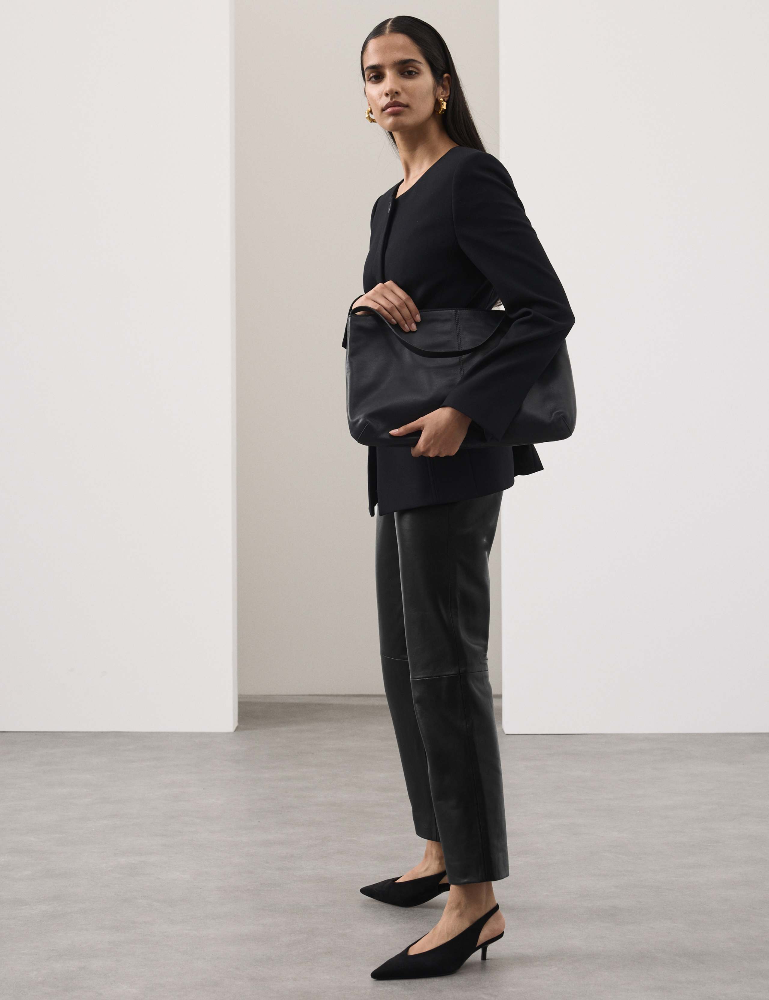 Leather Straight Leg Trousers 6 of 6