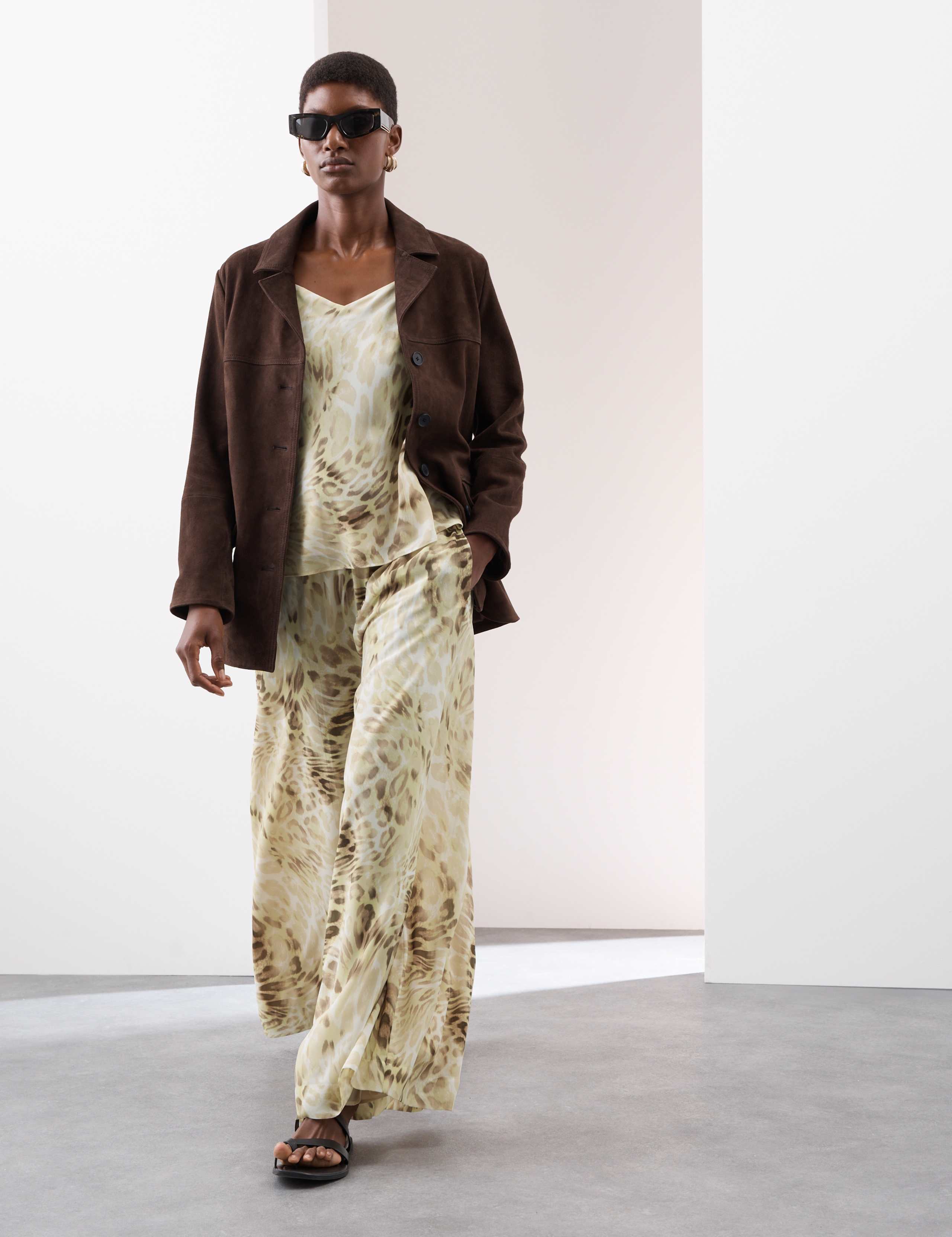 Animal Print Wide Leg Trousers 4 of 5