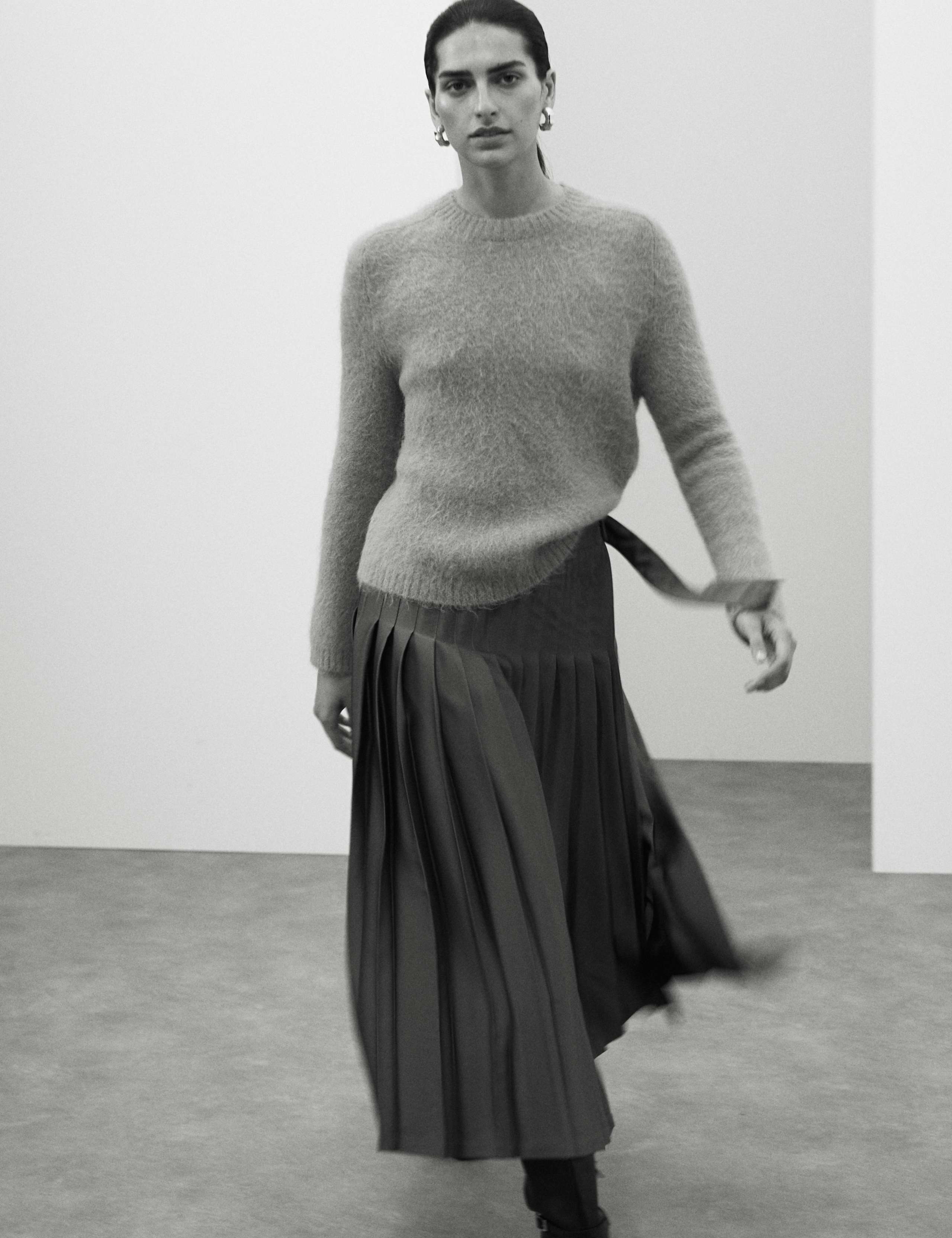 Satin Pleated Midaxi Wrap Skirt 6 of 7
