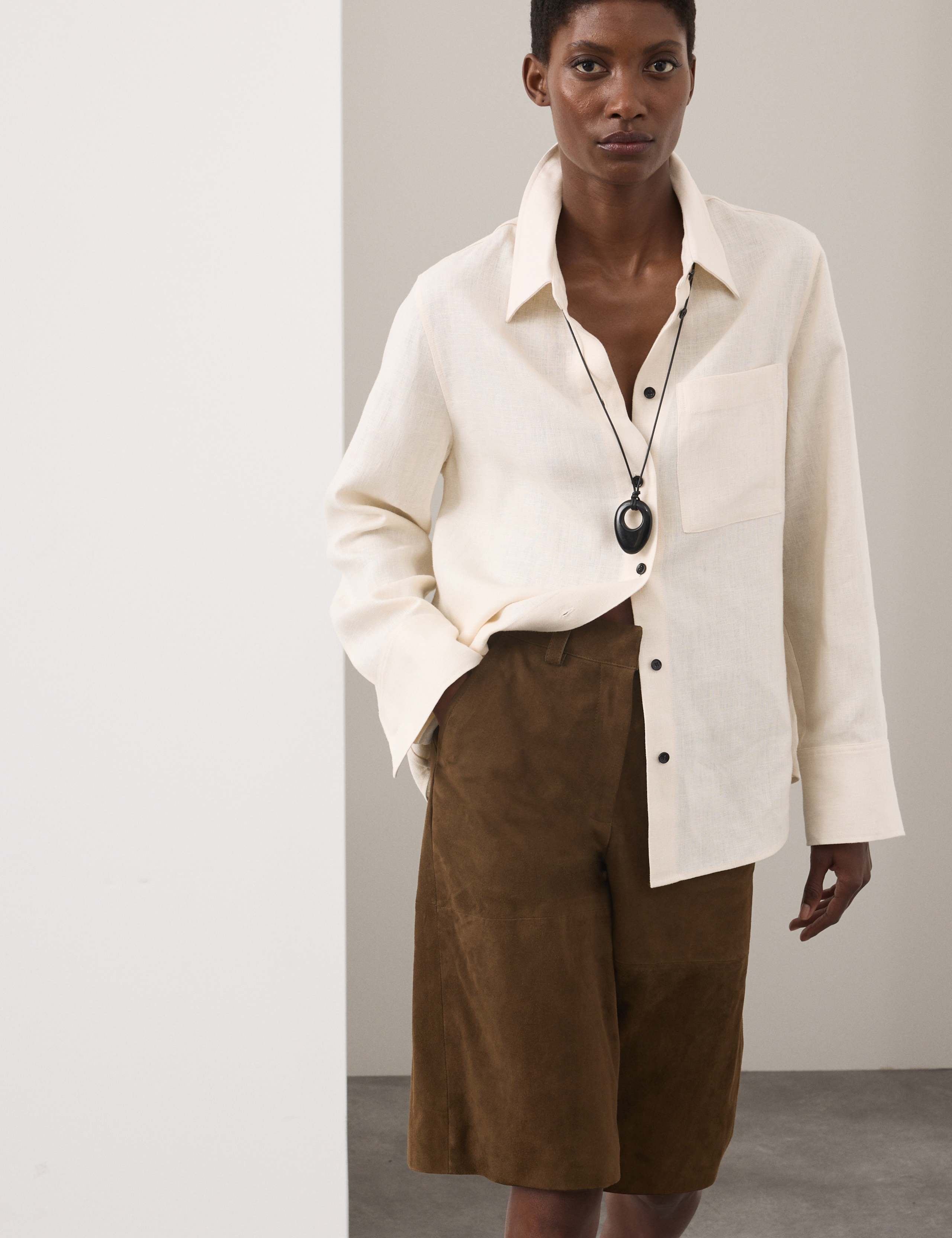 Suede Bermuda Shorts 1 of 6