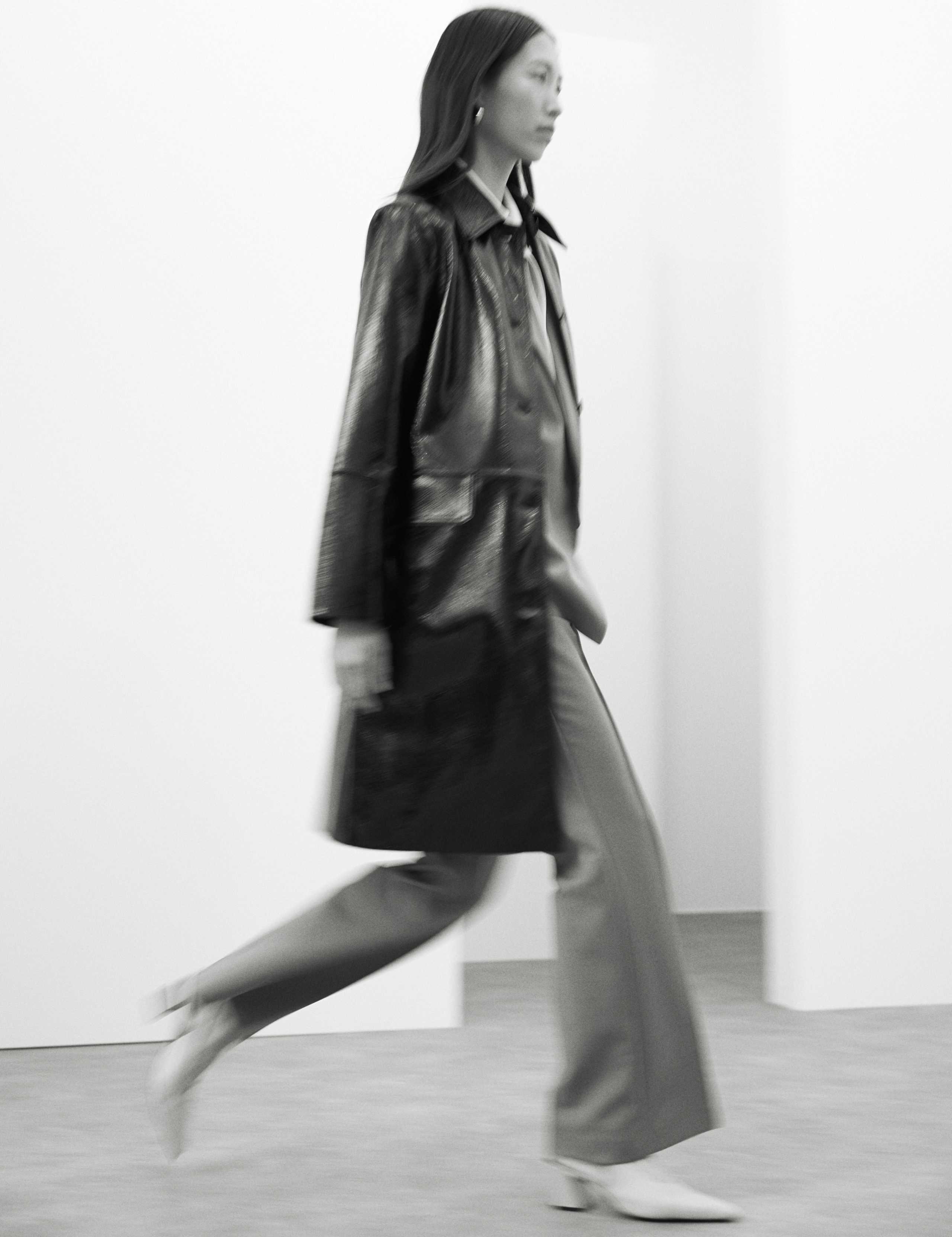 Wool Blend Seam Detail Flared Trousers 3 of 7