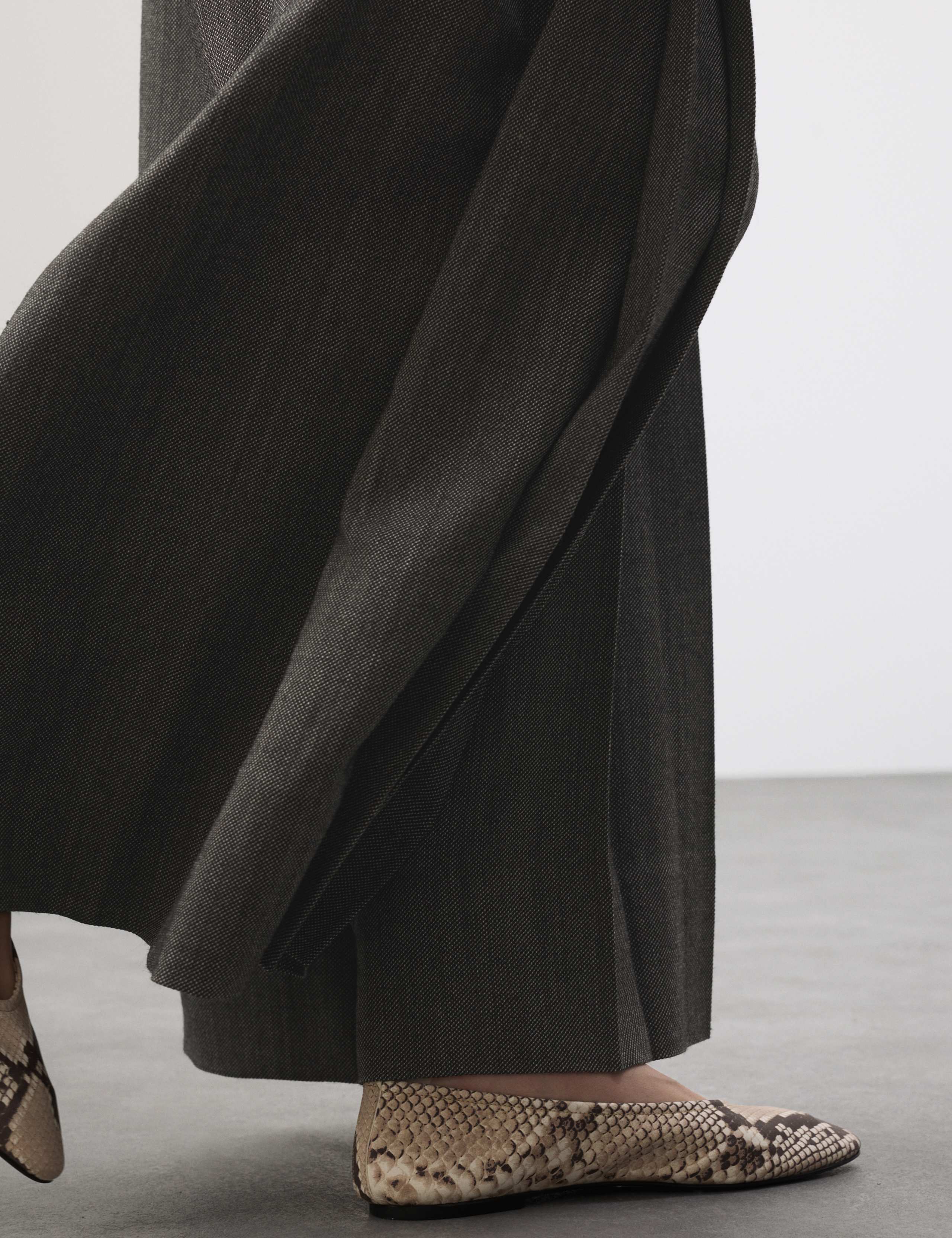 Pure Wool Pleated Wide Leg Trousers 3 of 7