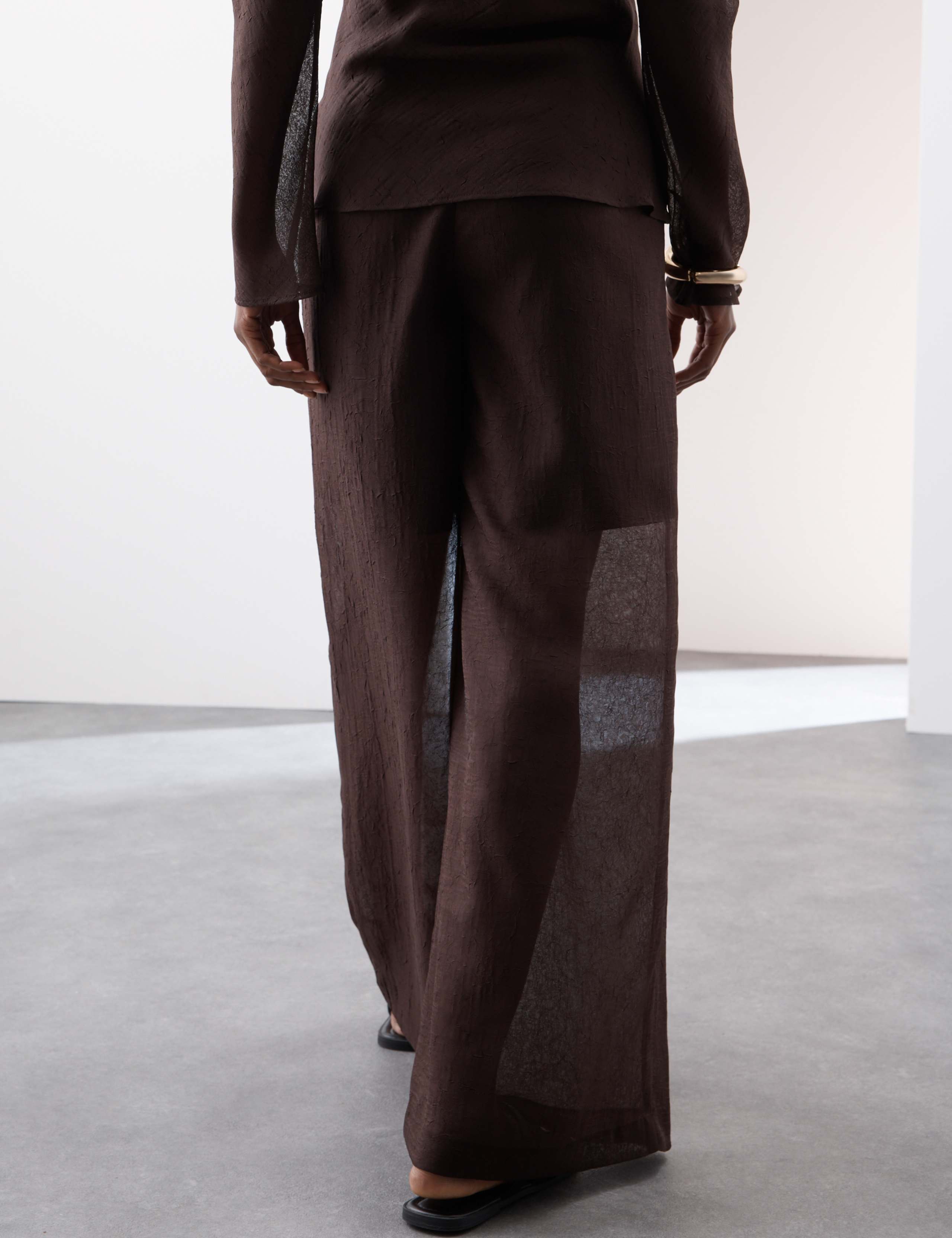 Textured Wide Leg Trousers 5 of 5