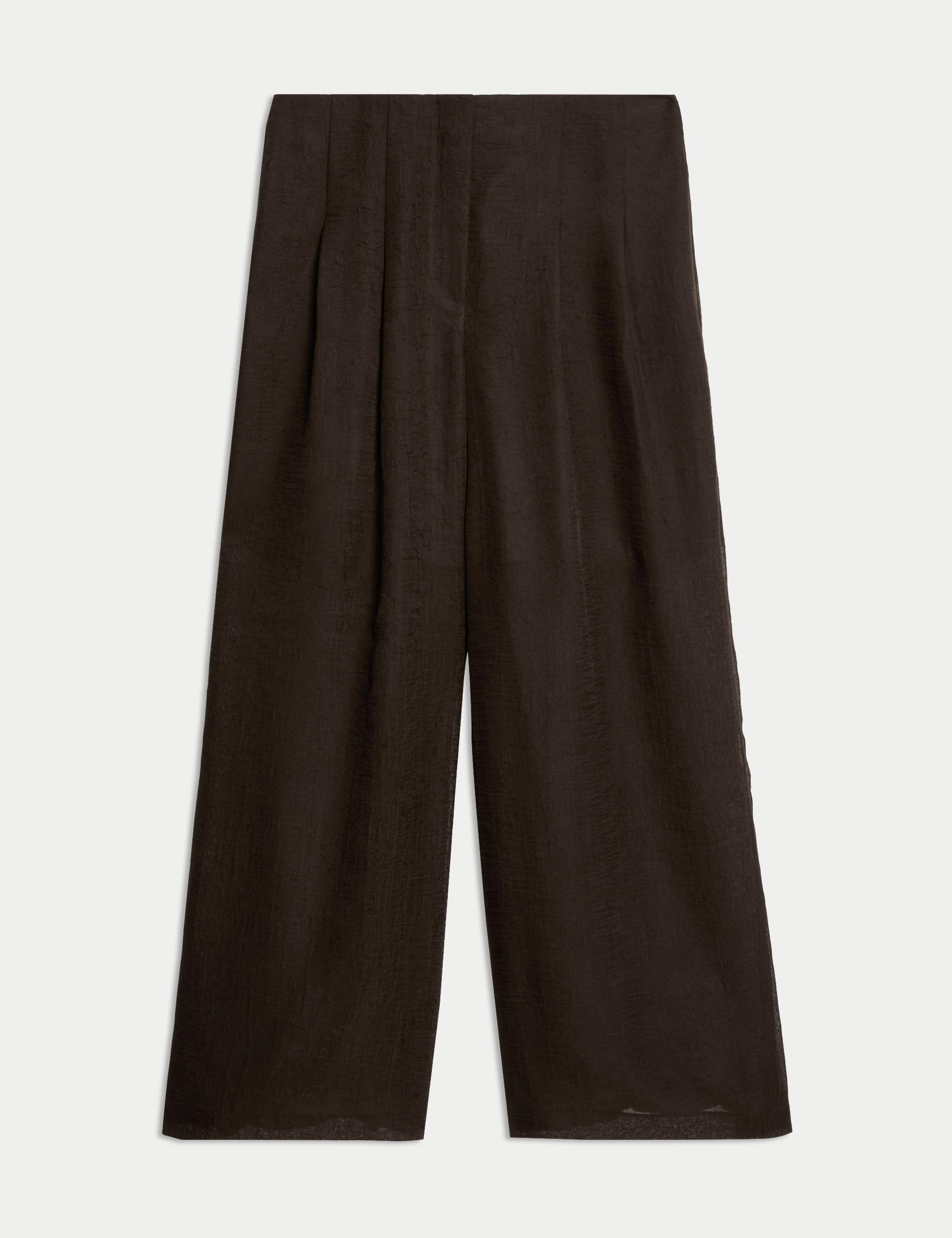 Textured Wide Leg Trousers 2 of 5