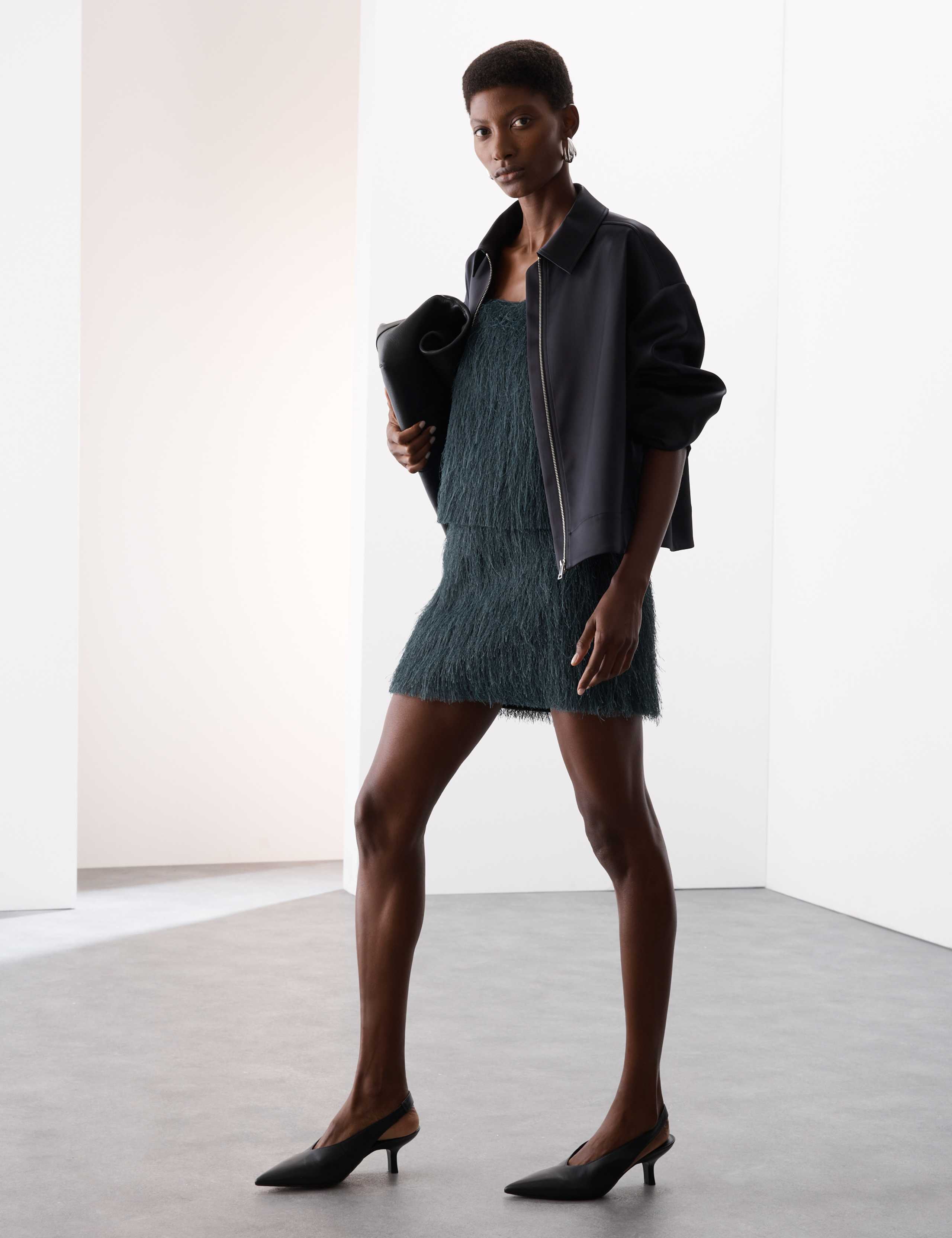 Fringed Mini A-Line Skirt 5 of 7