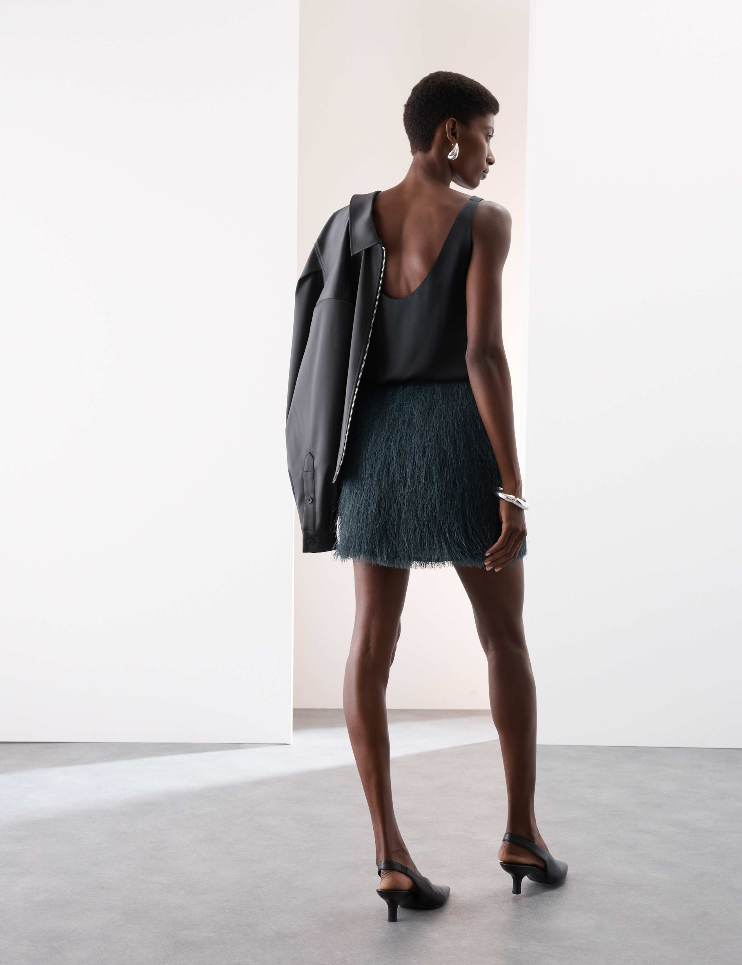 Fringed Mini A-Line Skirt 7 of 7