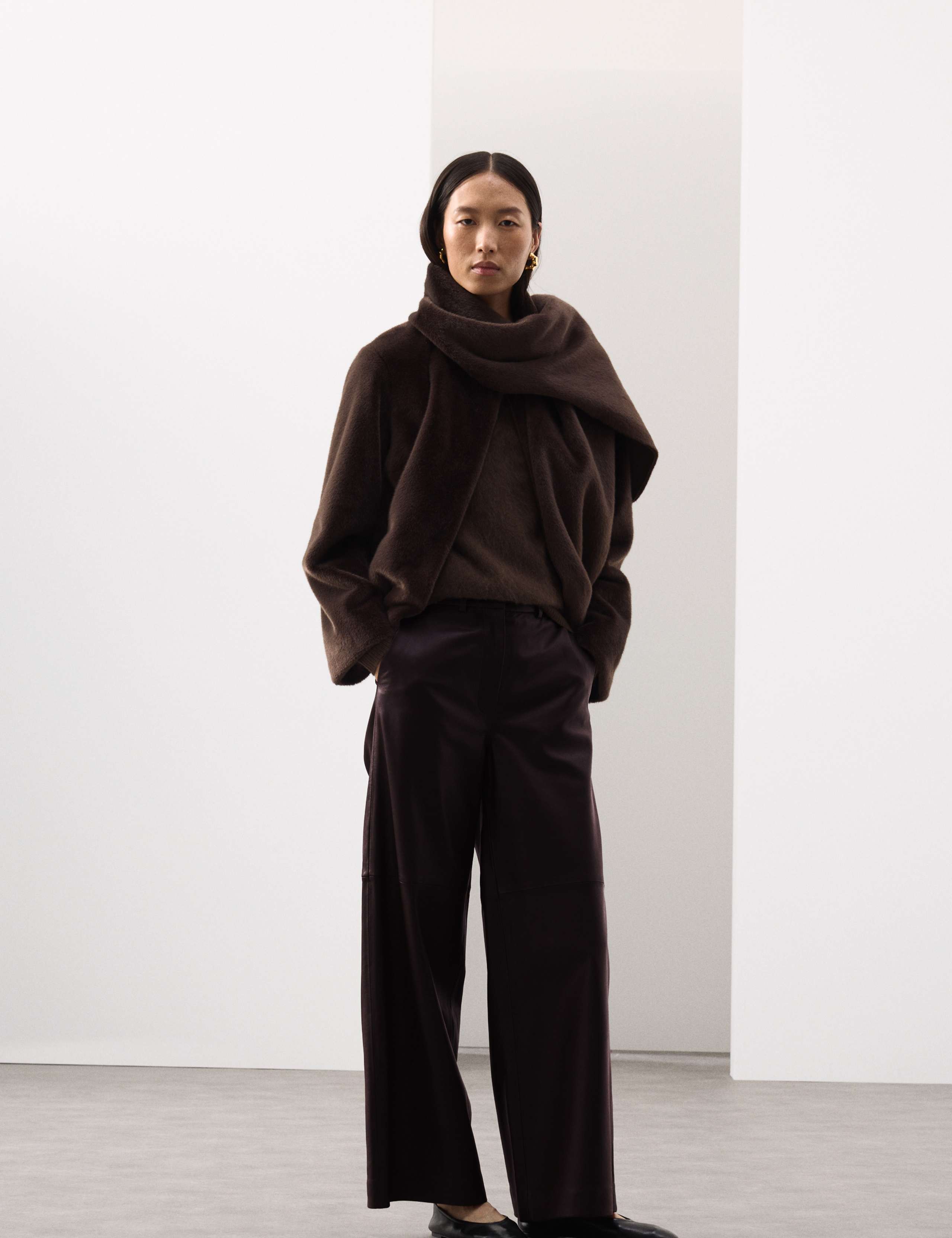 Leather Wide Leg Trousers 2 of 4