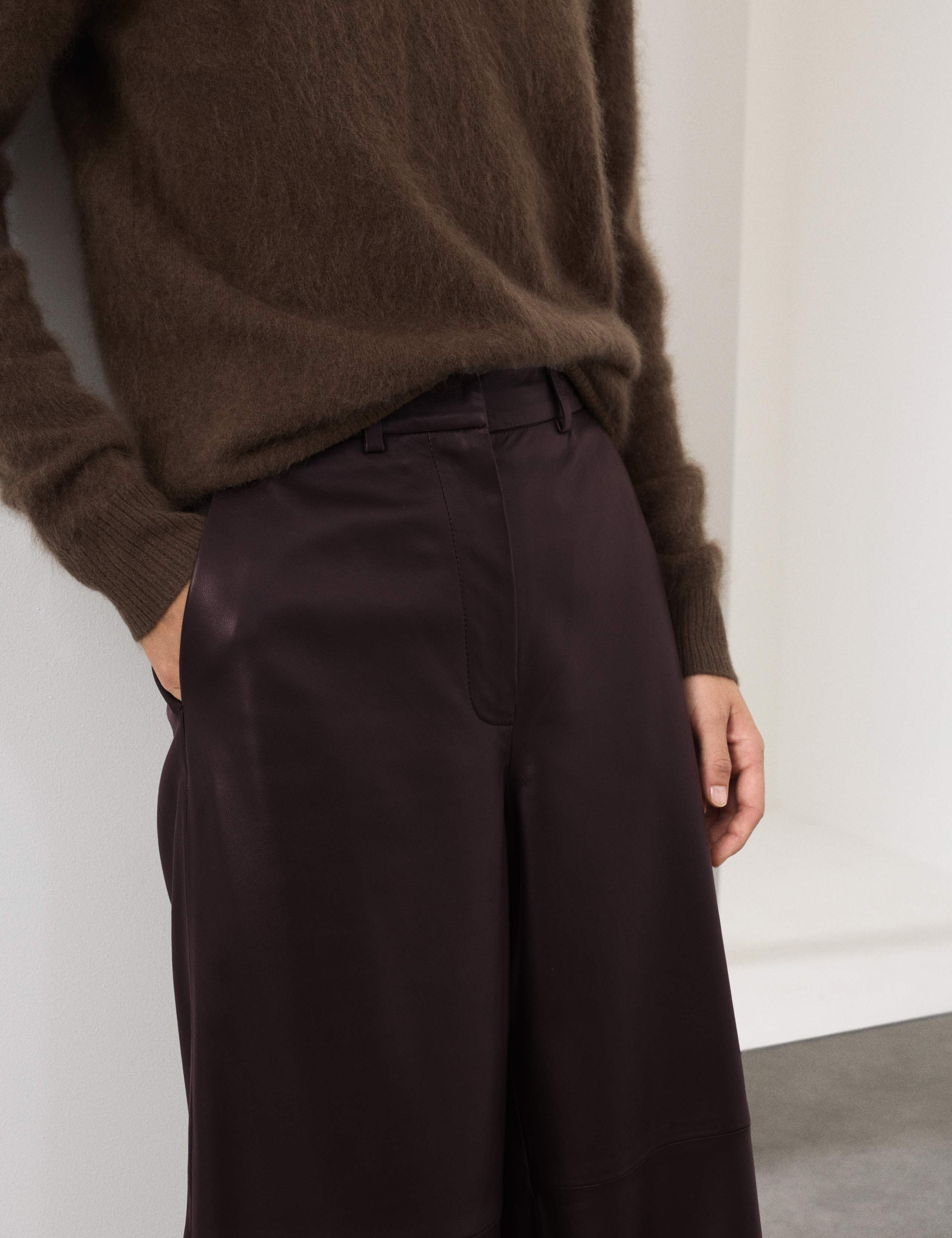 Leather Wide Leg Trousers 5 of 7