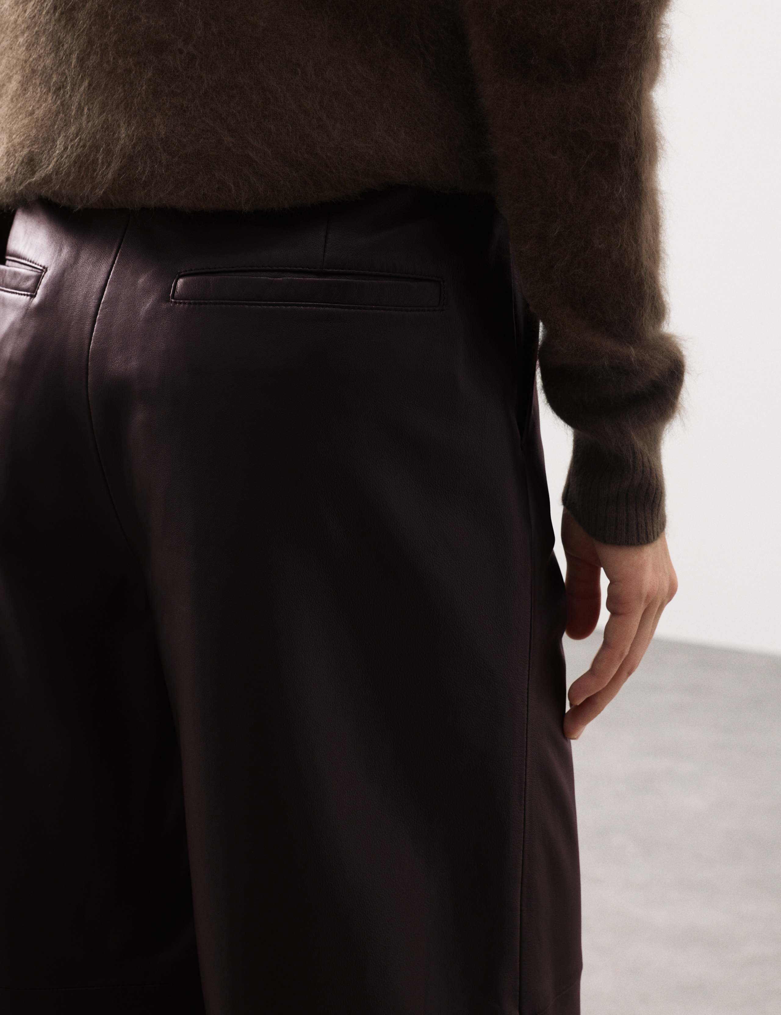 Leather Wide Leg Trousers 4 of 4
