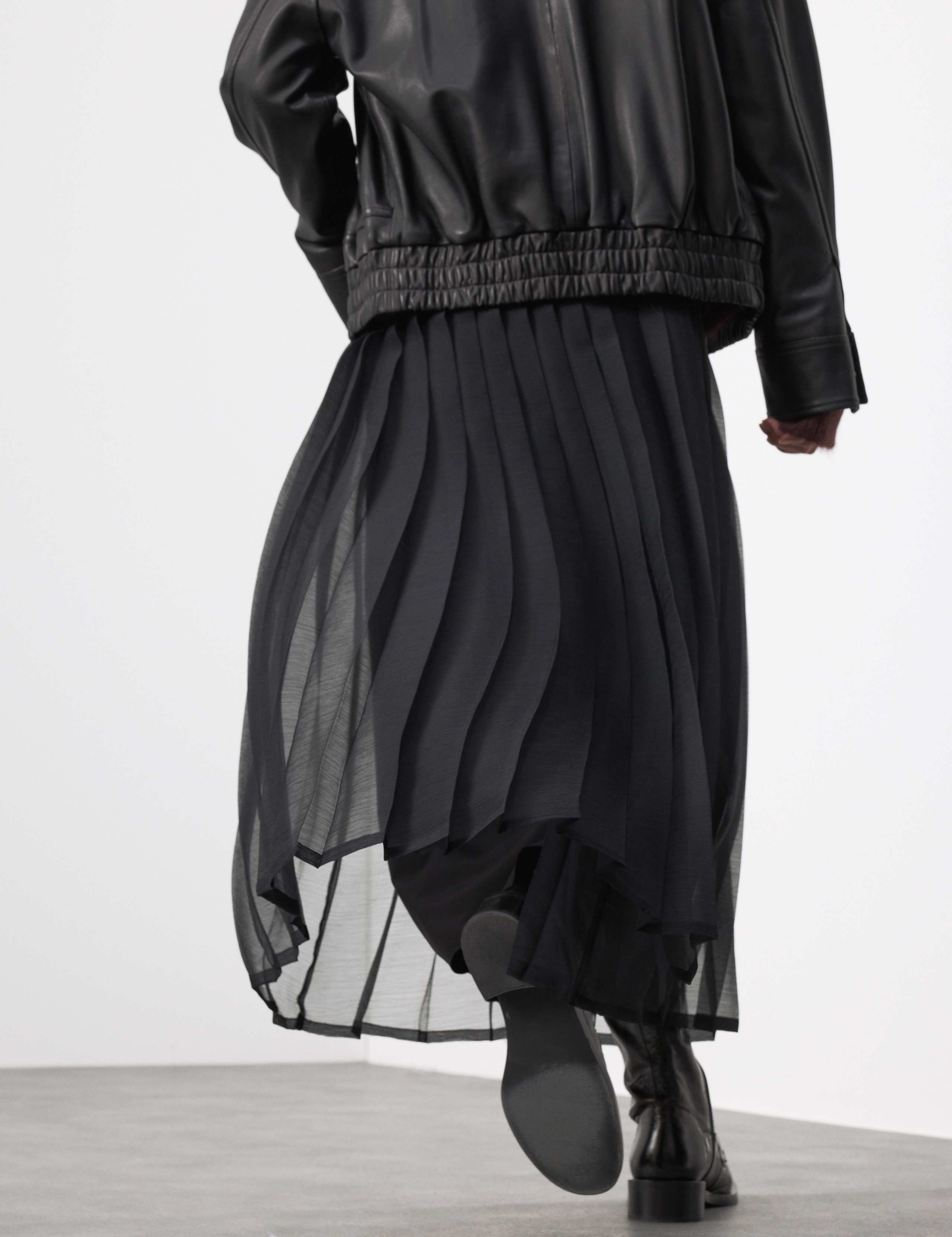 Organza Pleated Maxi Skirt 6 of 7