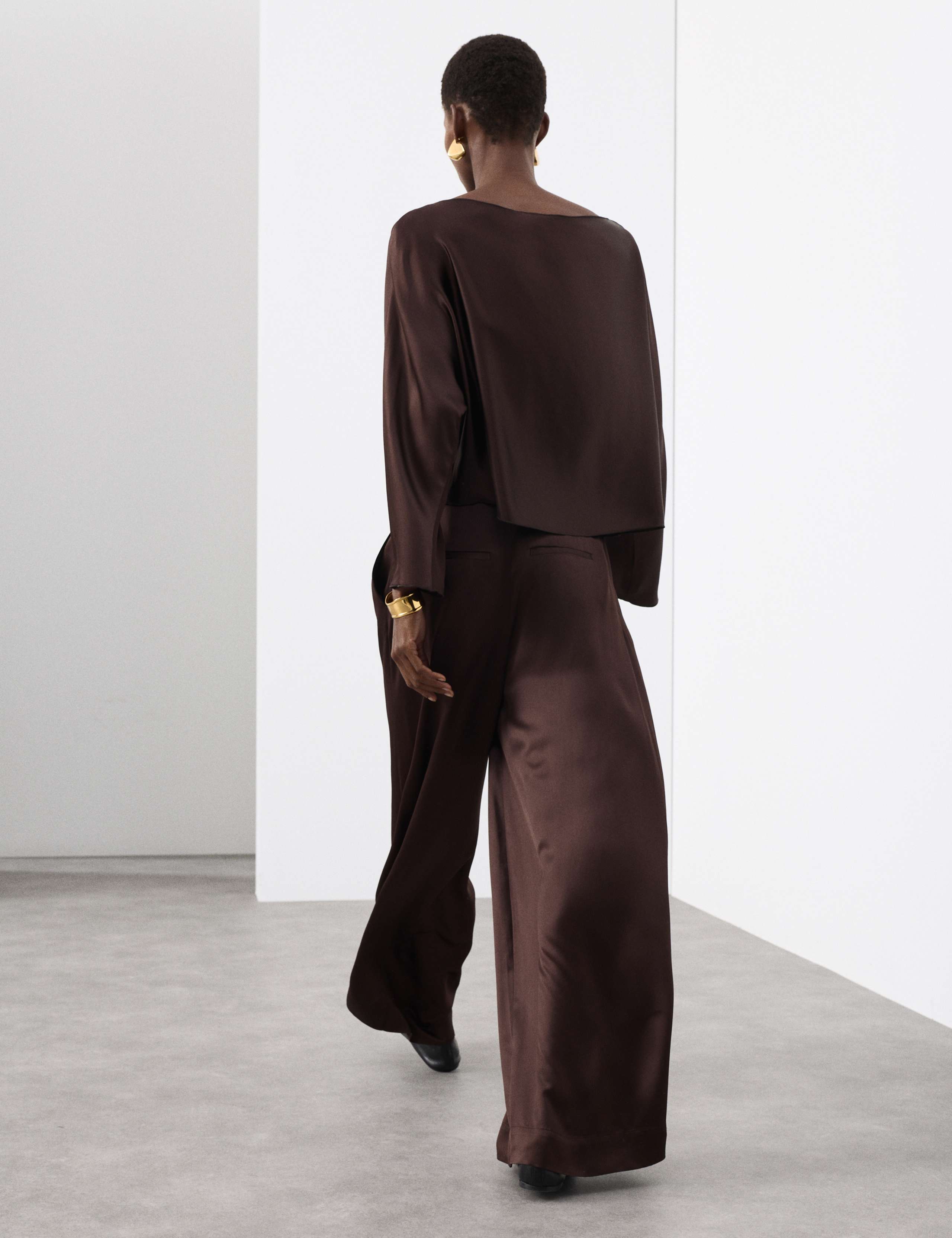 Satin Wide Leg Trousers 5 of 5