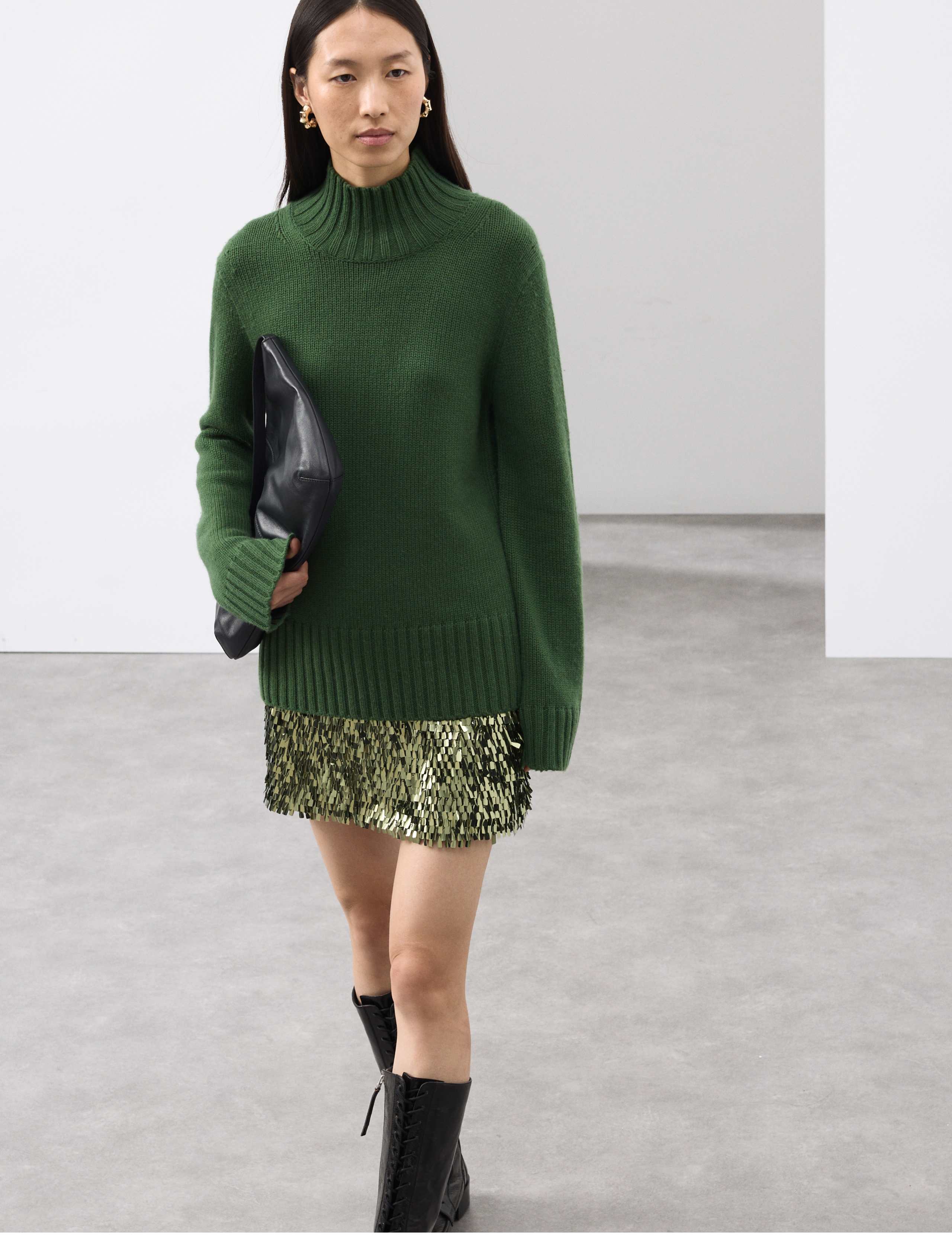 Sequin Mini A-Line Skirt 3 of 6