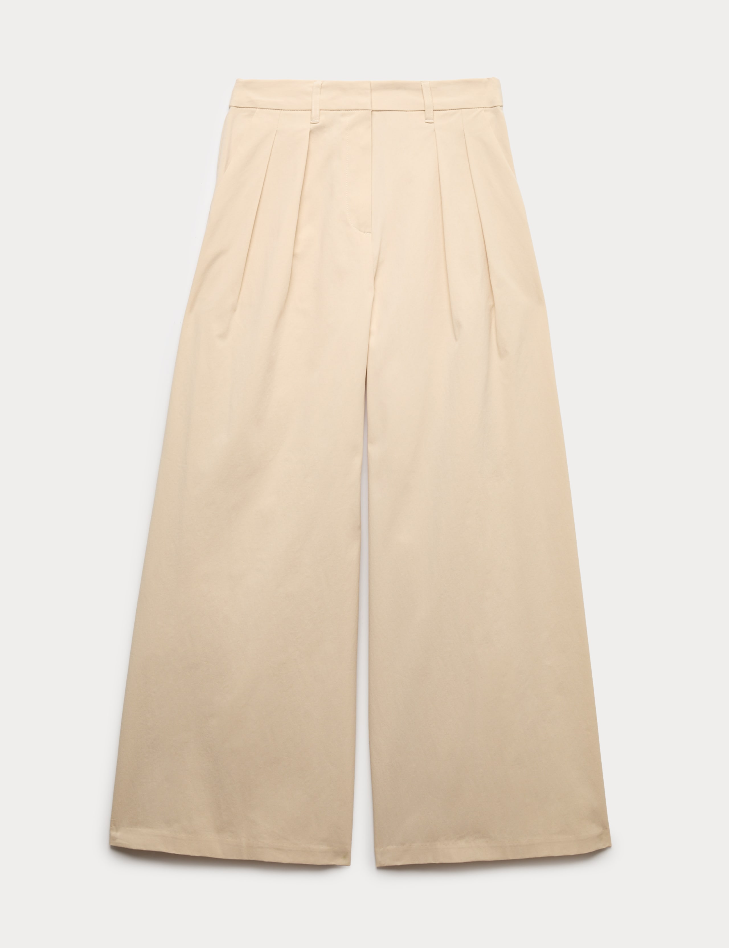 Cotton Blend Wide Leg Trousers 2 of 6