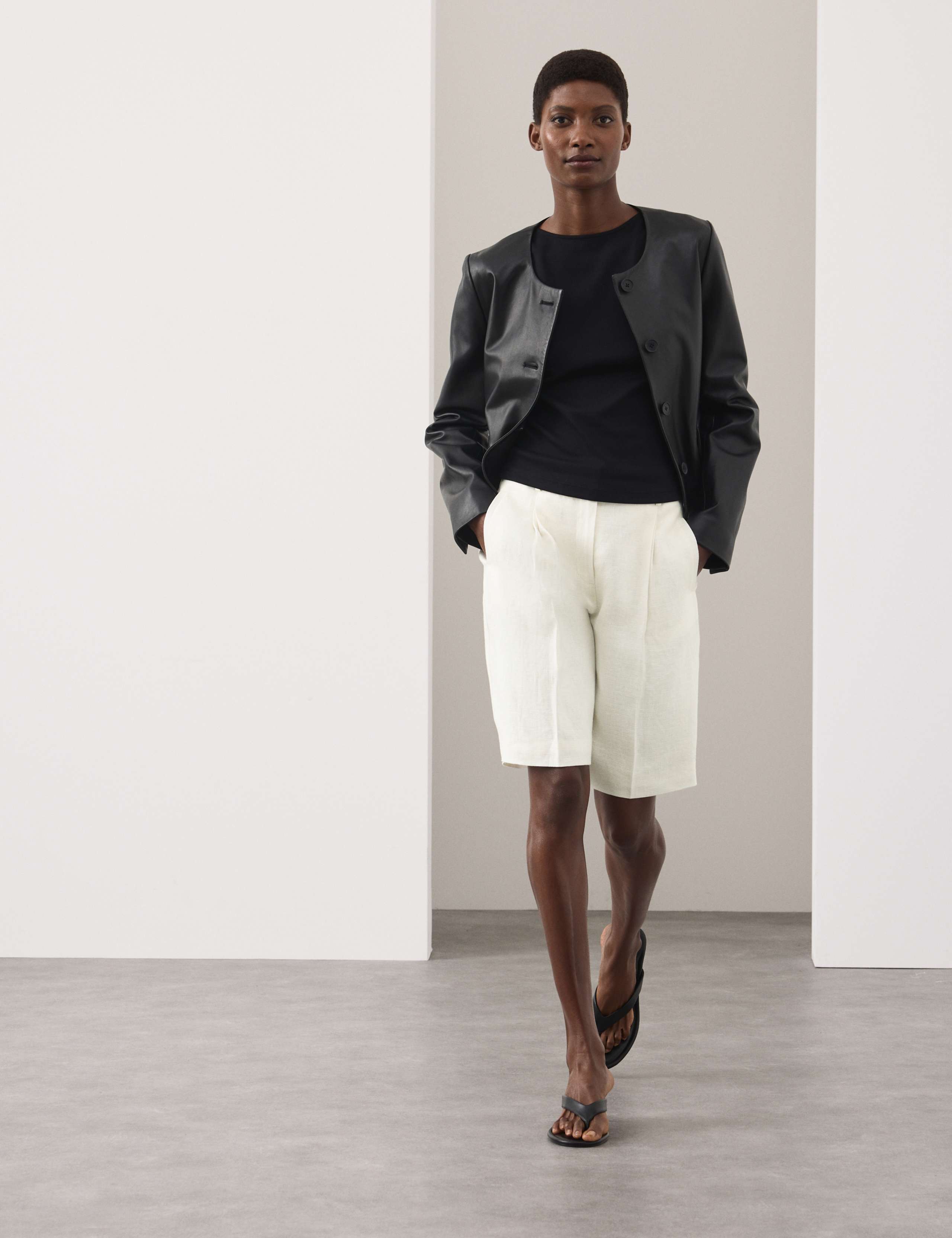 Pure Linen Tailored Shorts 1 of 5