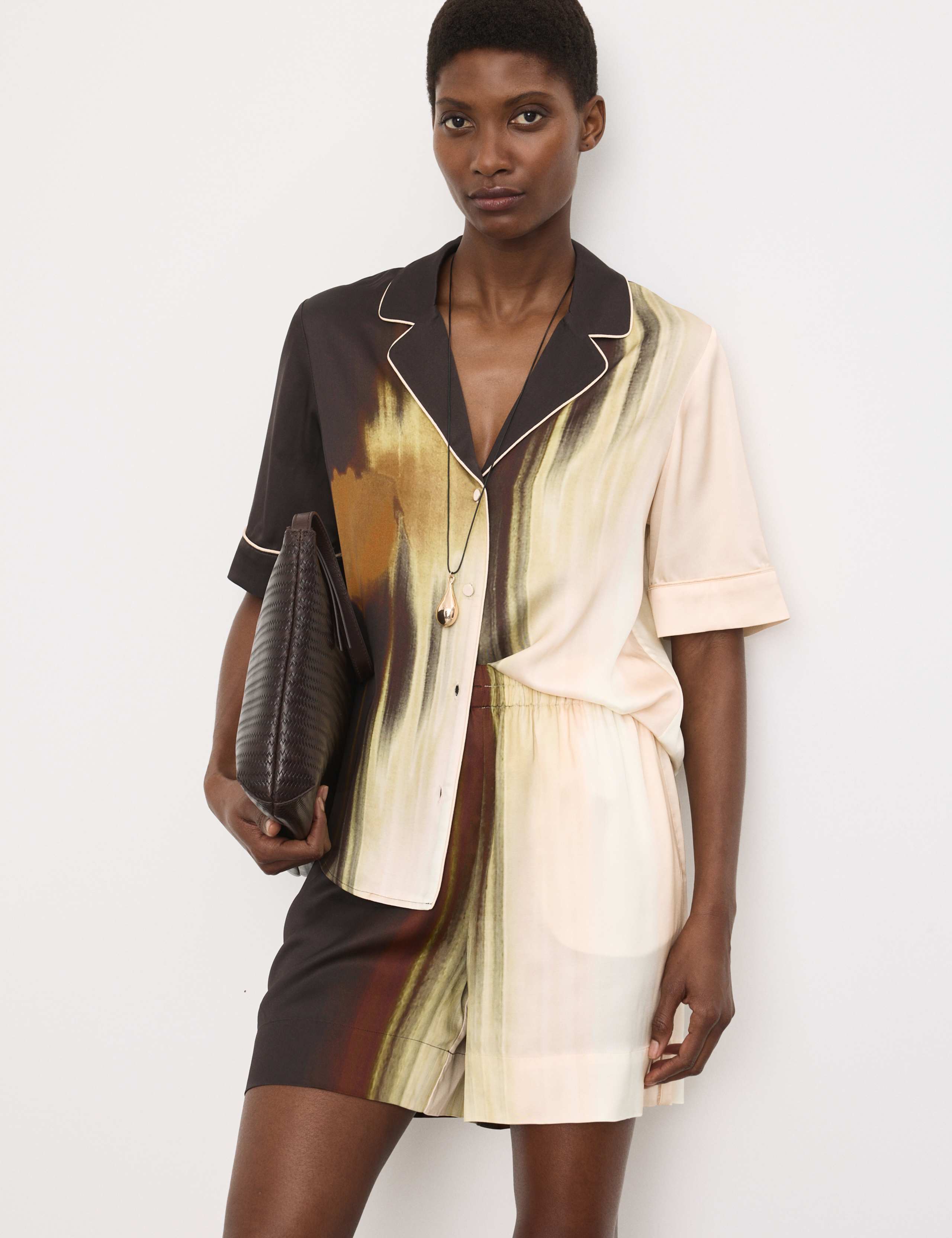 Printed High Waisted Resort Shorts 1 of 6