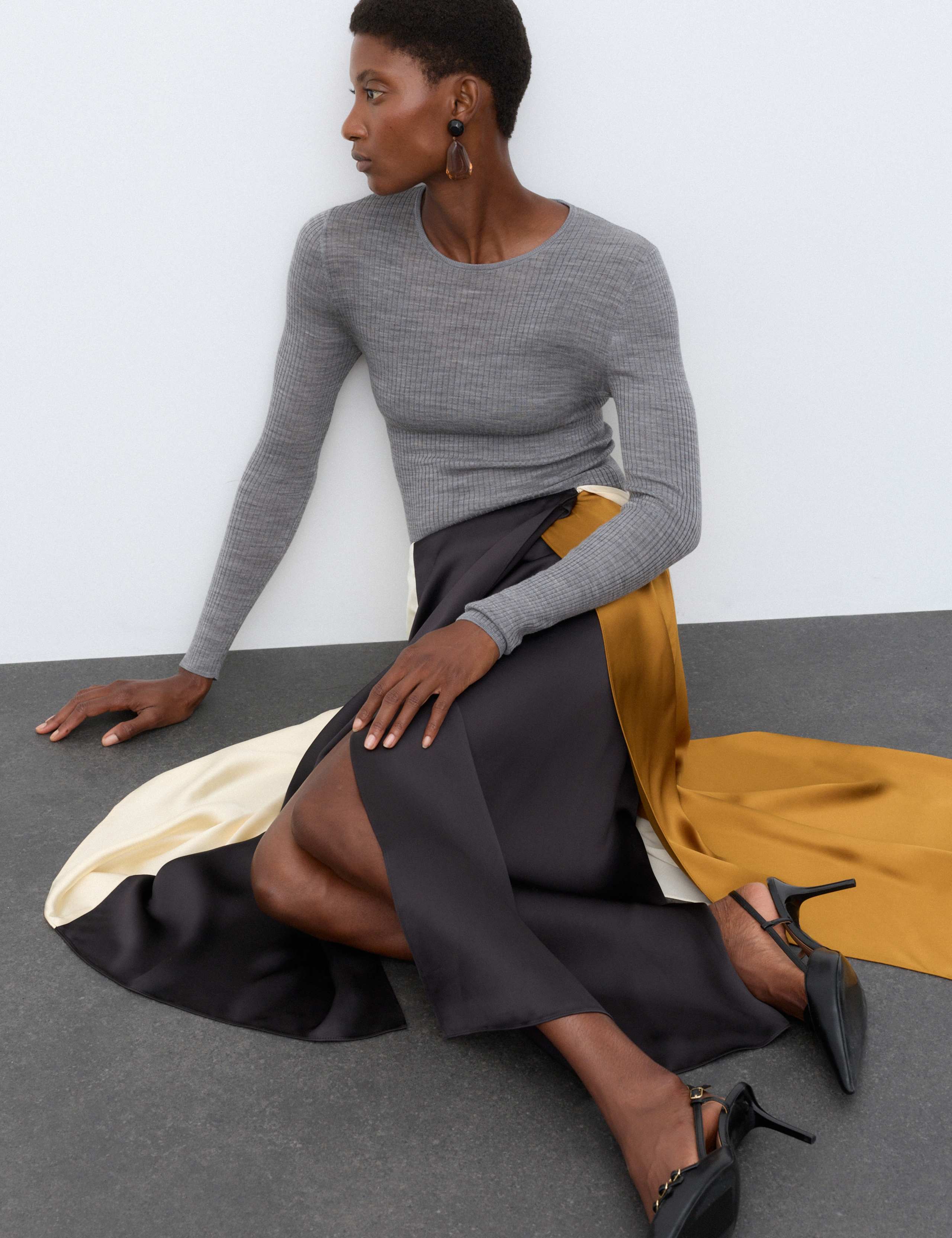 Colour Block Midaxi Wrap Skirt 7 of 7