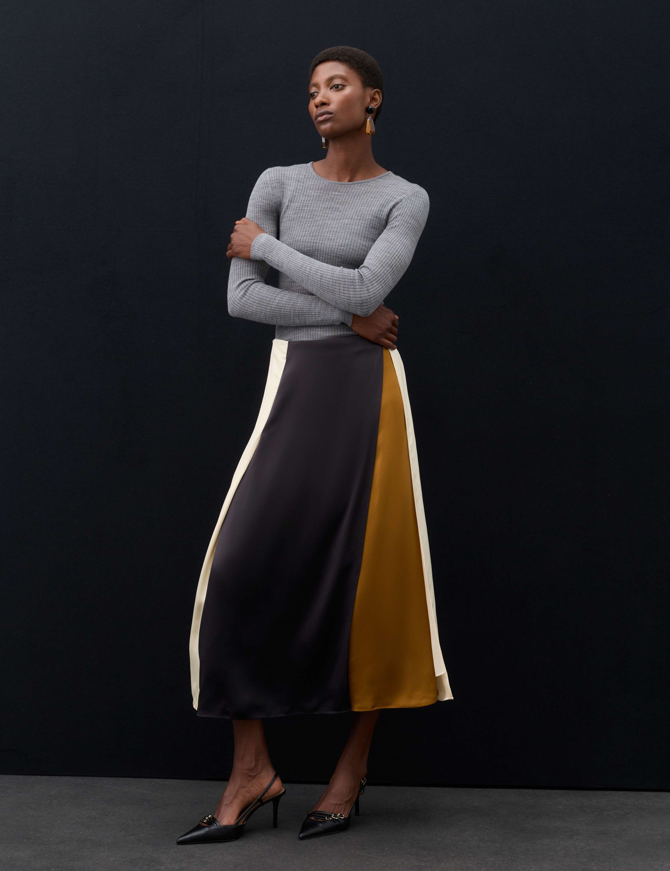 Colour Block Midaxi Wrap Skirt 5 of 7