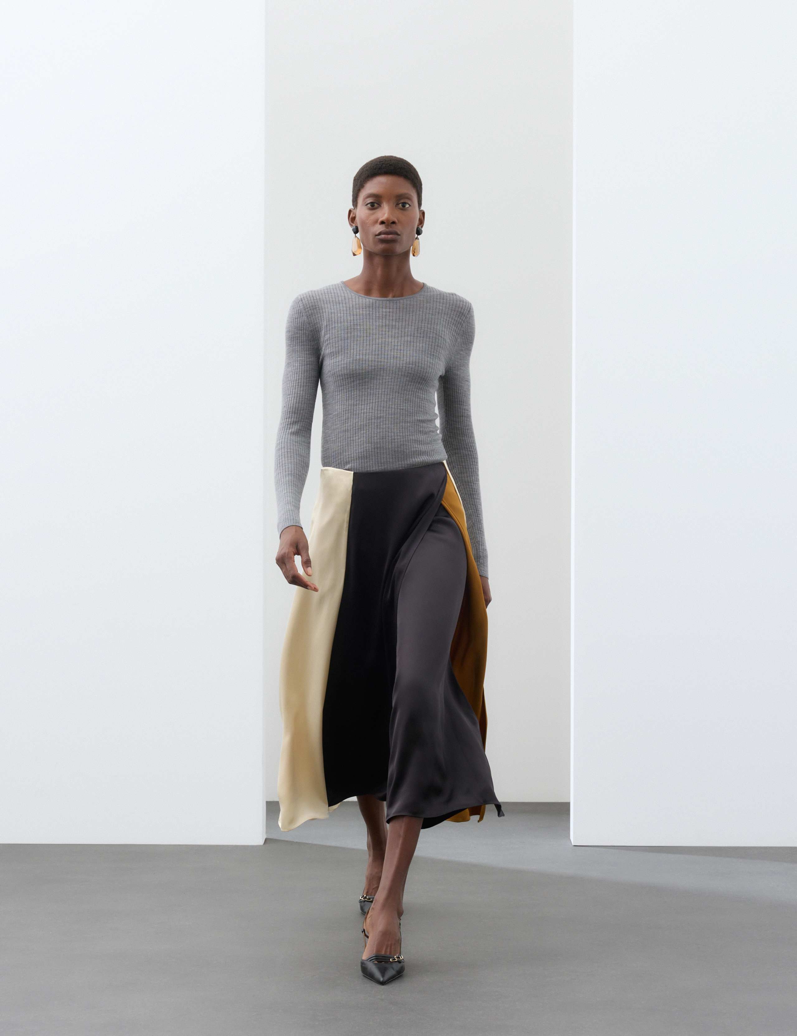 Colour Block Midaxi Wrap Skirt 6 of 7