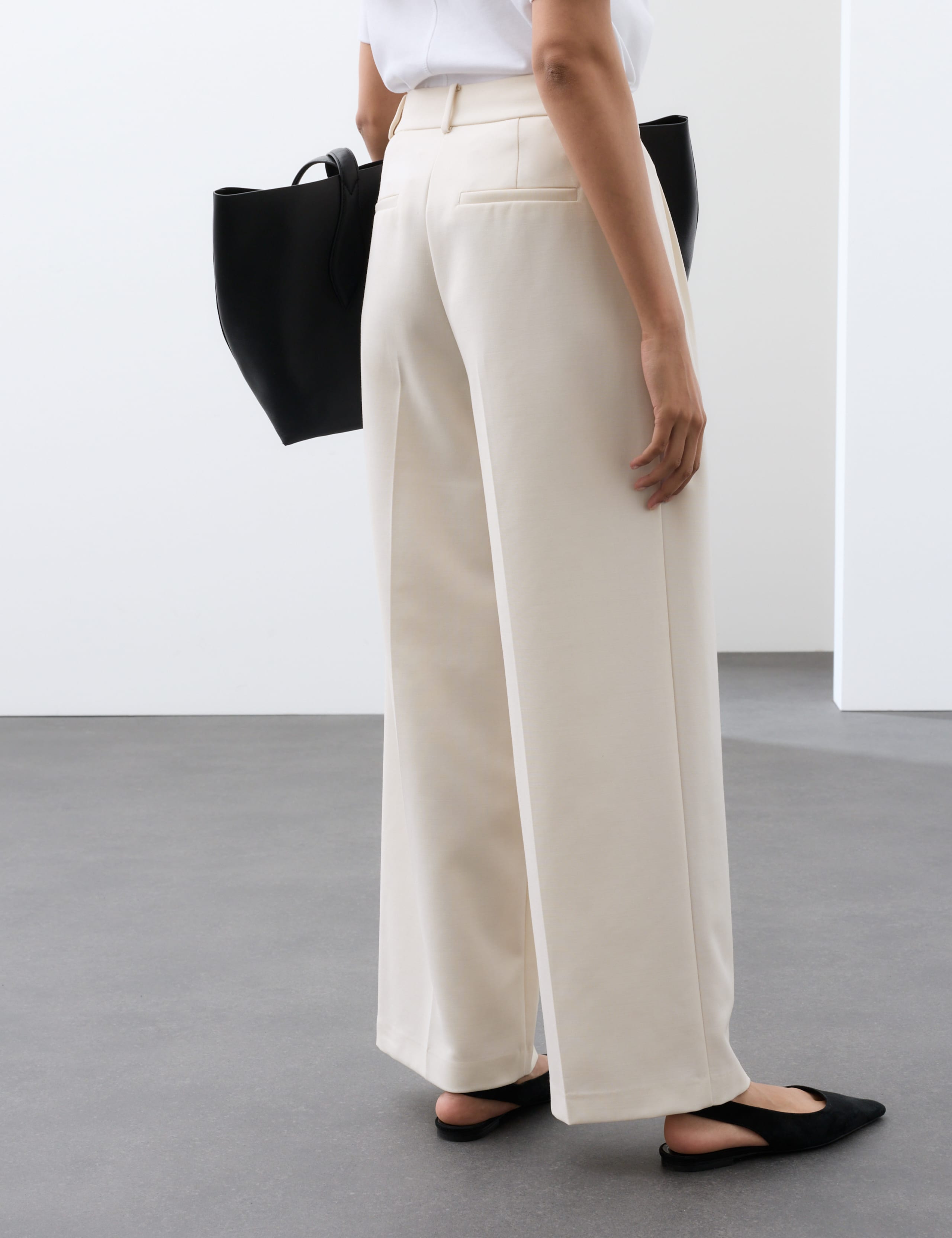 Wool Blend Tailored Wide Leg Trousers 5 of 6