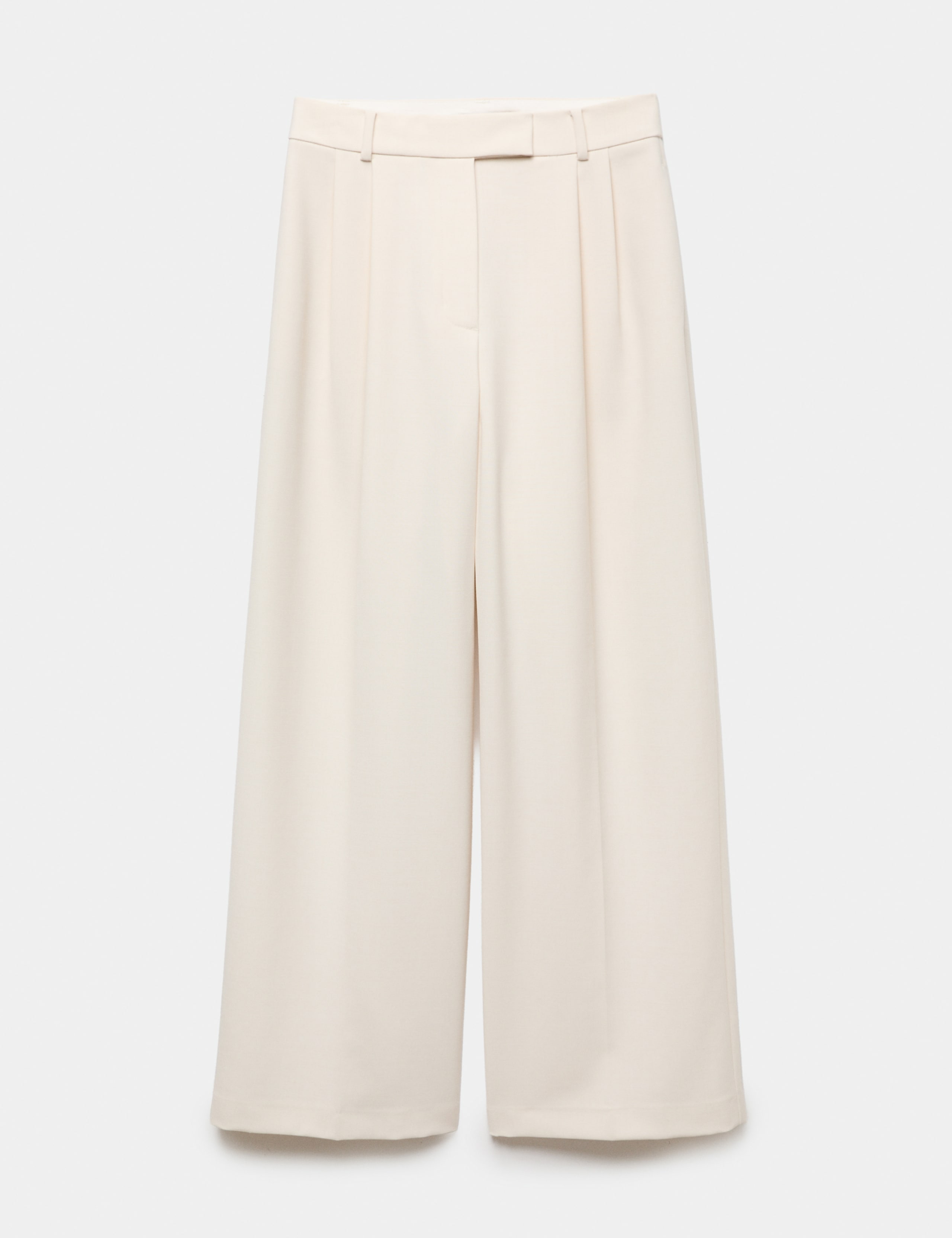 Wool Blend Tailored Wide Leg Trousers 2 of 6