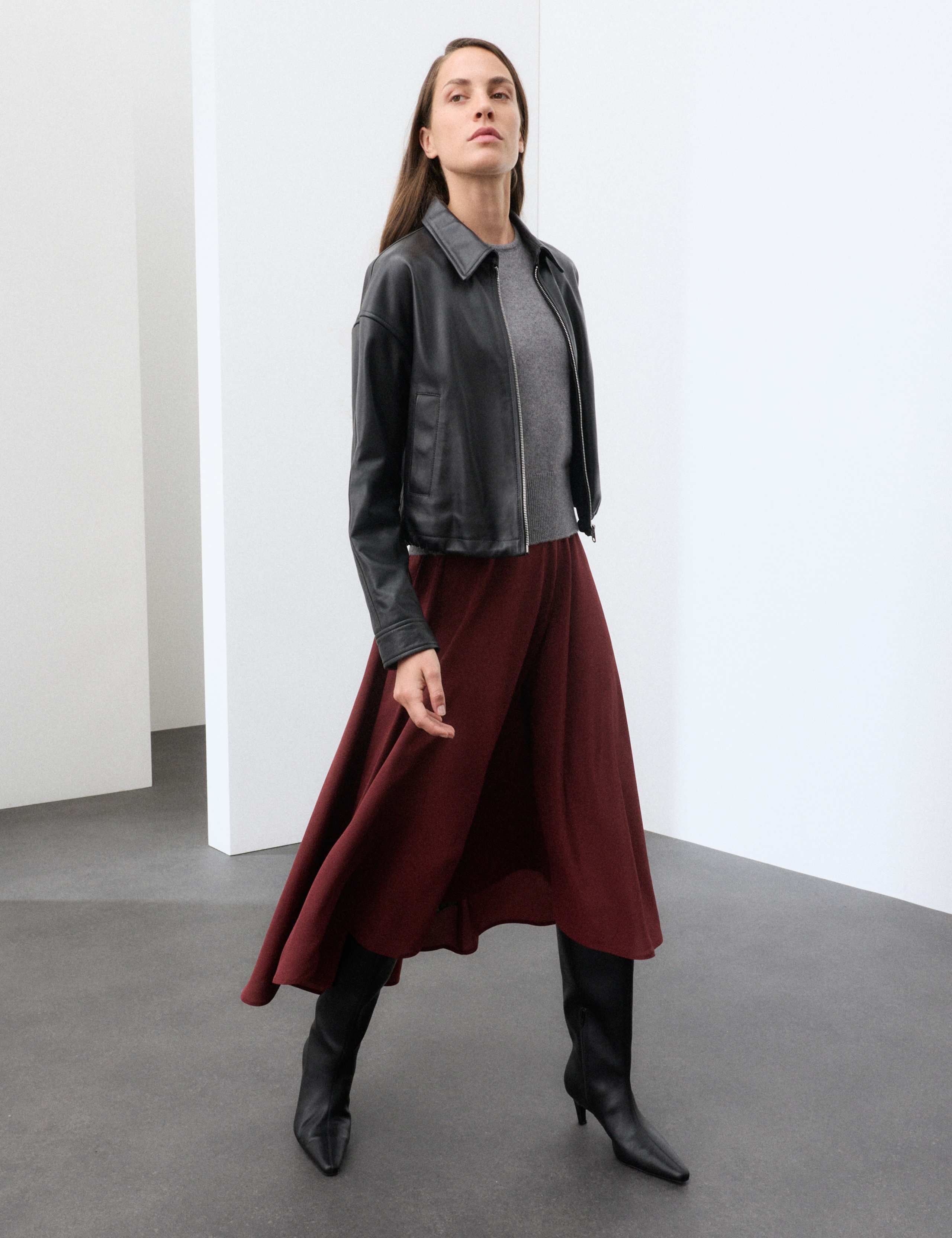 Pure Silk Midaxi Asymmetric Skirt 5 of 8