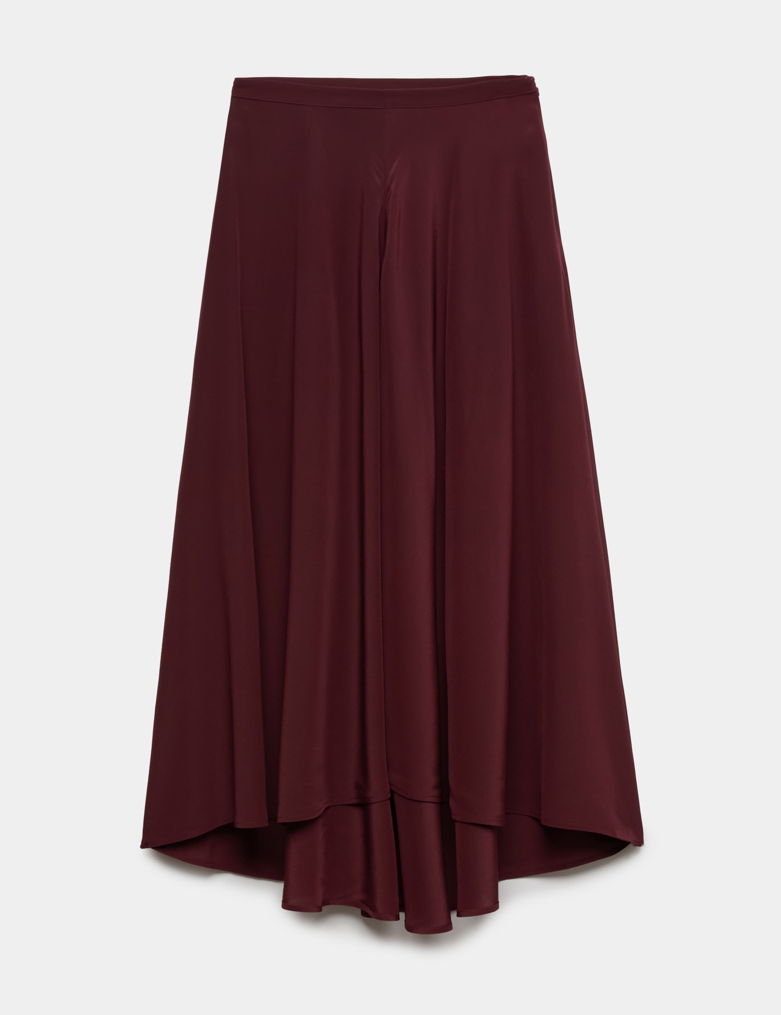 Pure Silk Midaxi Asymmetric Skirt 2 of 8