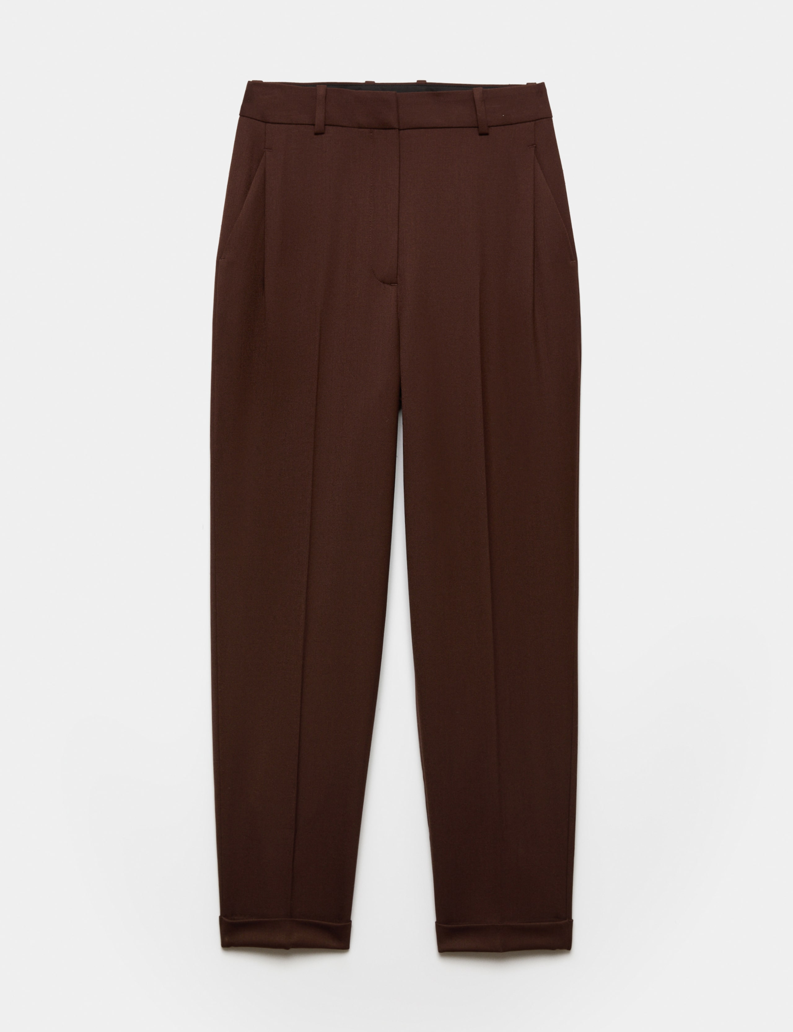Wool Blend Tapered Leg Trousers 2 of 7