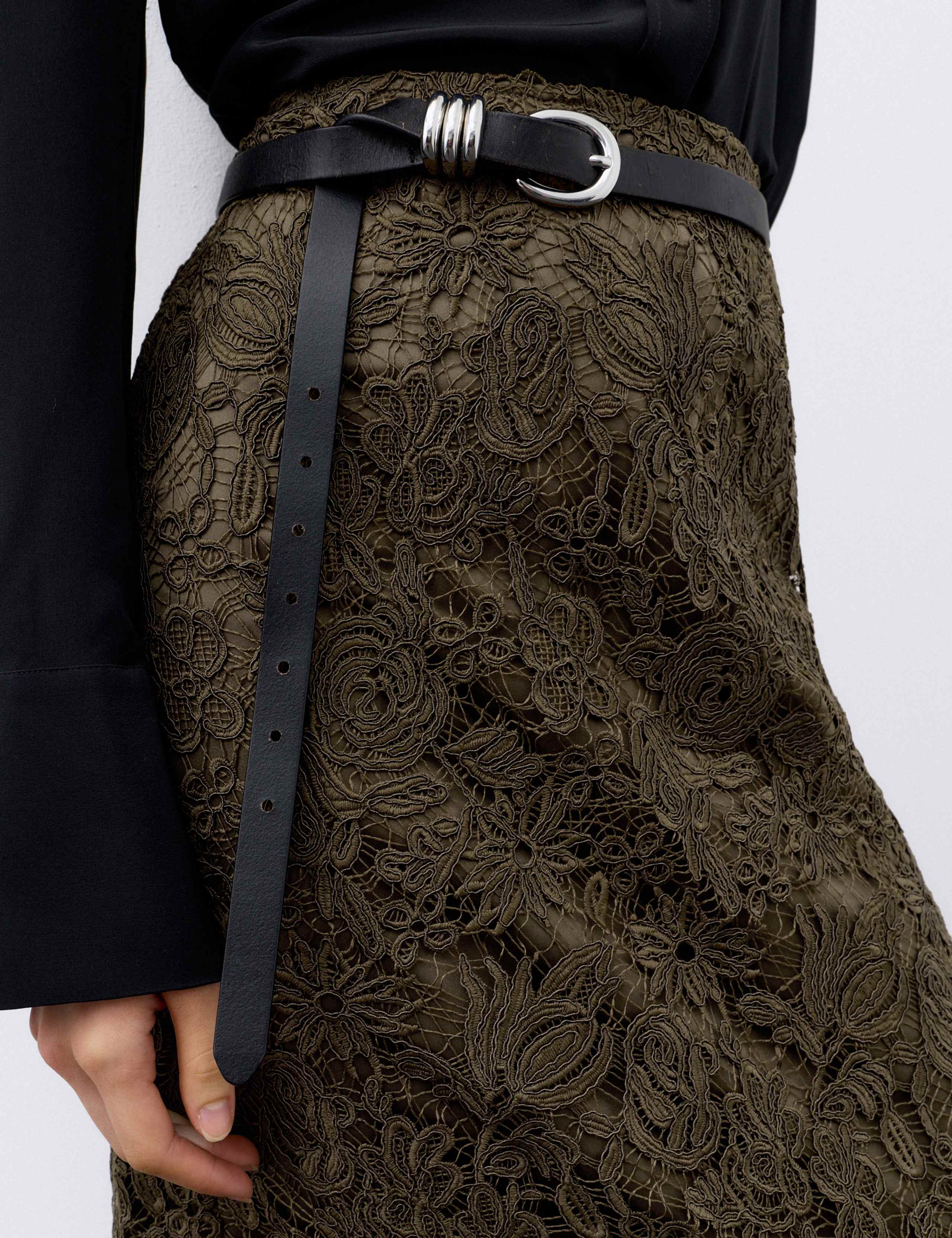 Lace Split Back Maxi Straight Skirt 6 of 6