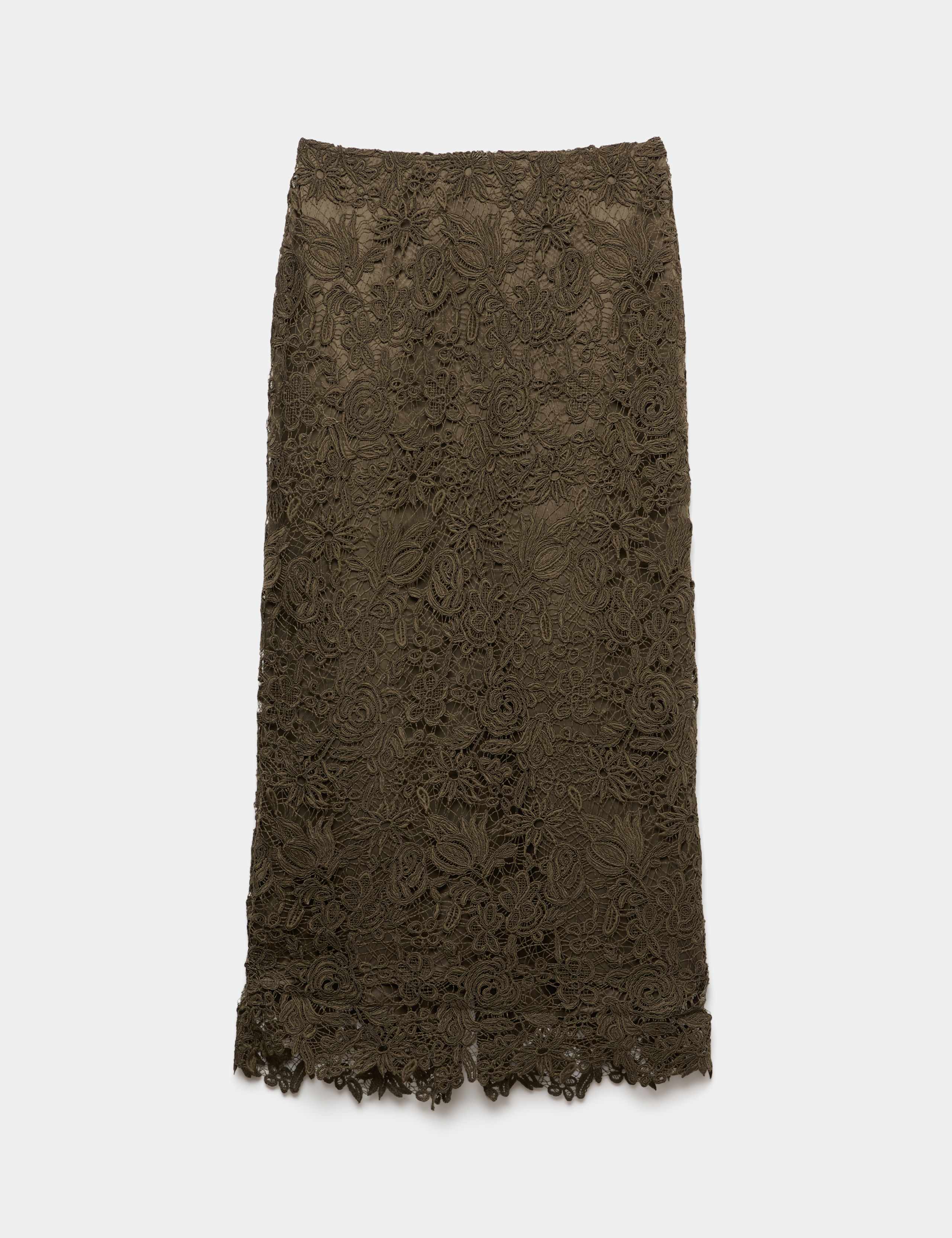 Lace Split Back Maxi Straight Skirt 2 of 6