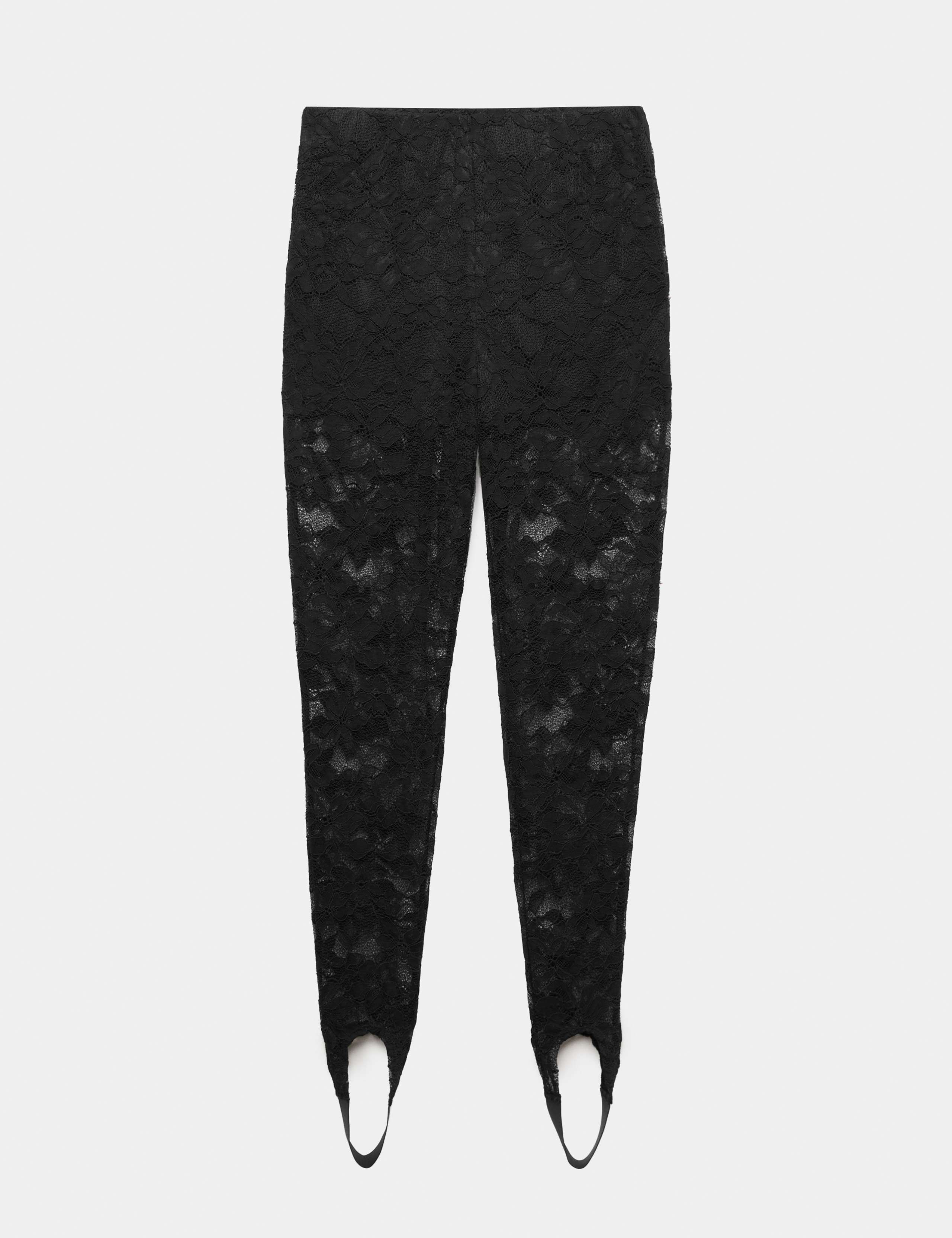 Lace High Waisted Stirrup Leggings 2 of 7
