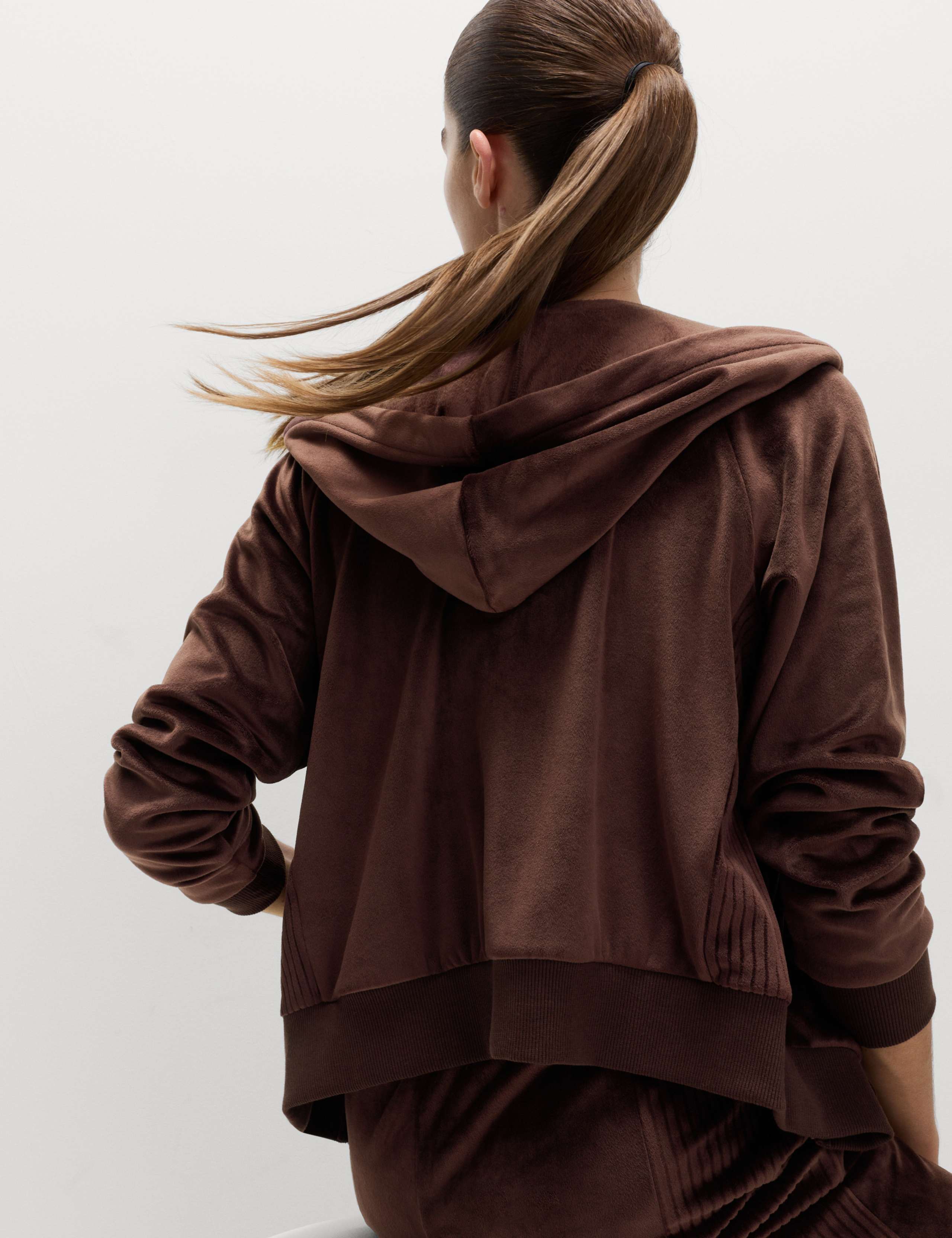 Super Soft Velour Zip Up Hoodie 5 of 5