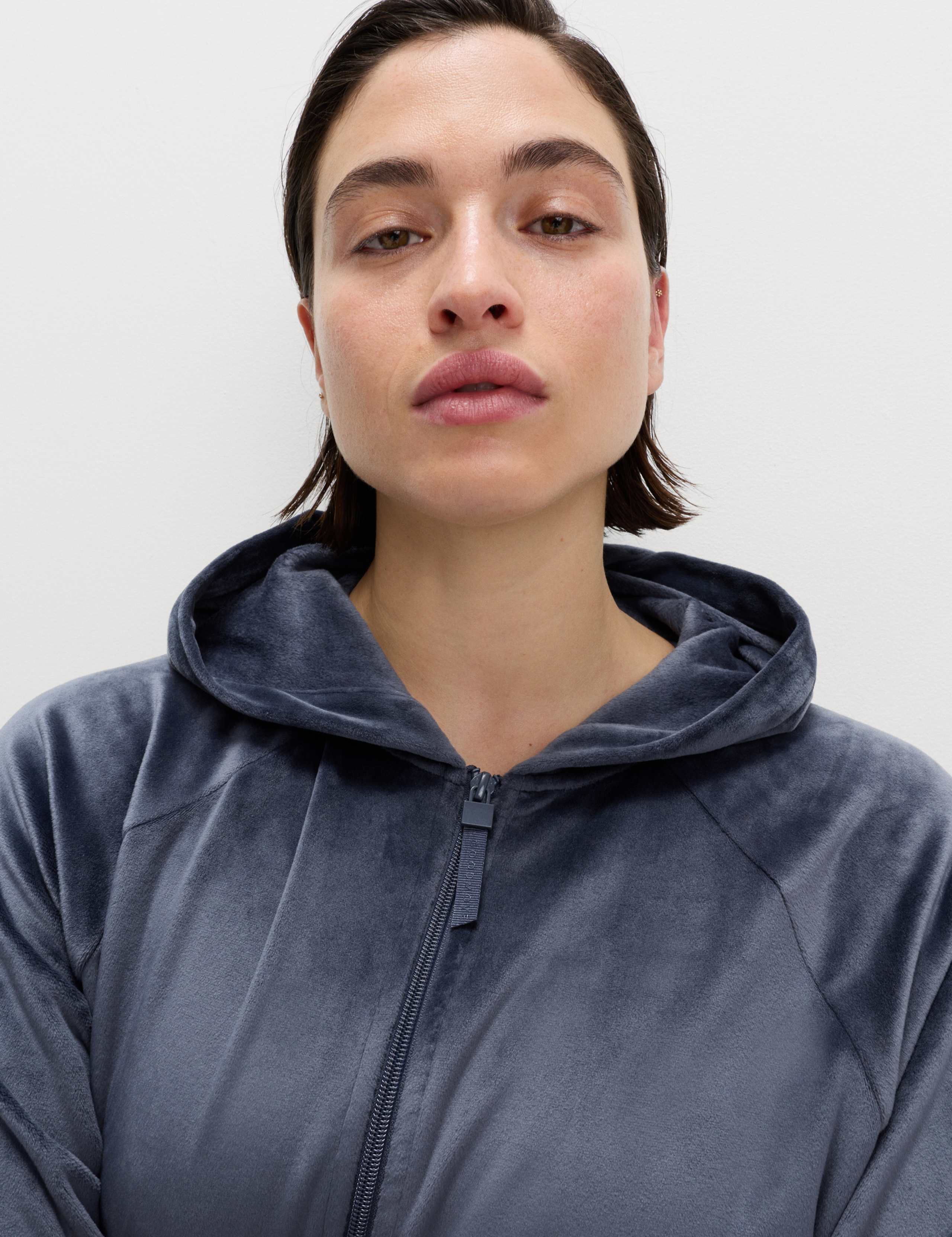 Super Soft Velour Zip Up Hoodie 3 of 5