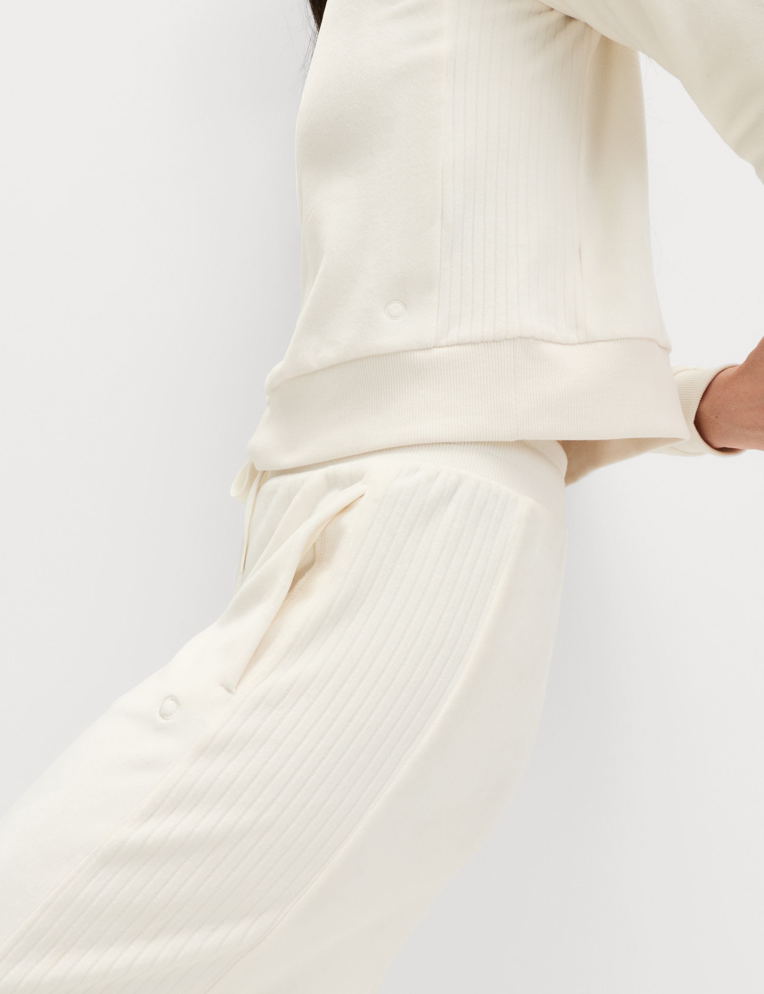 Velour High Waisted Wide Leg Joggers 1 of 6