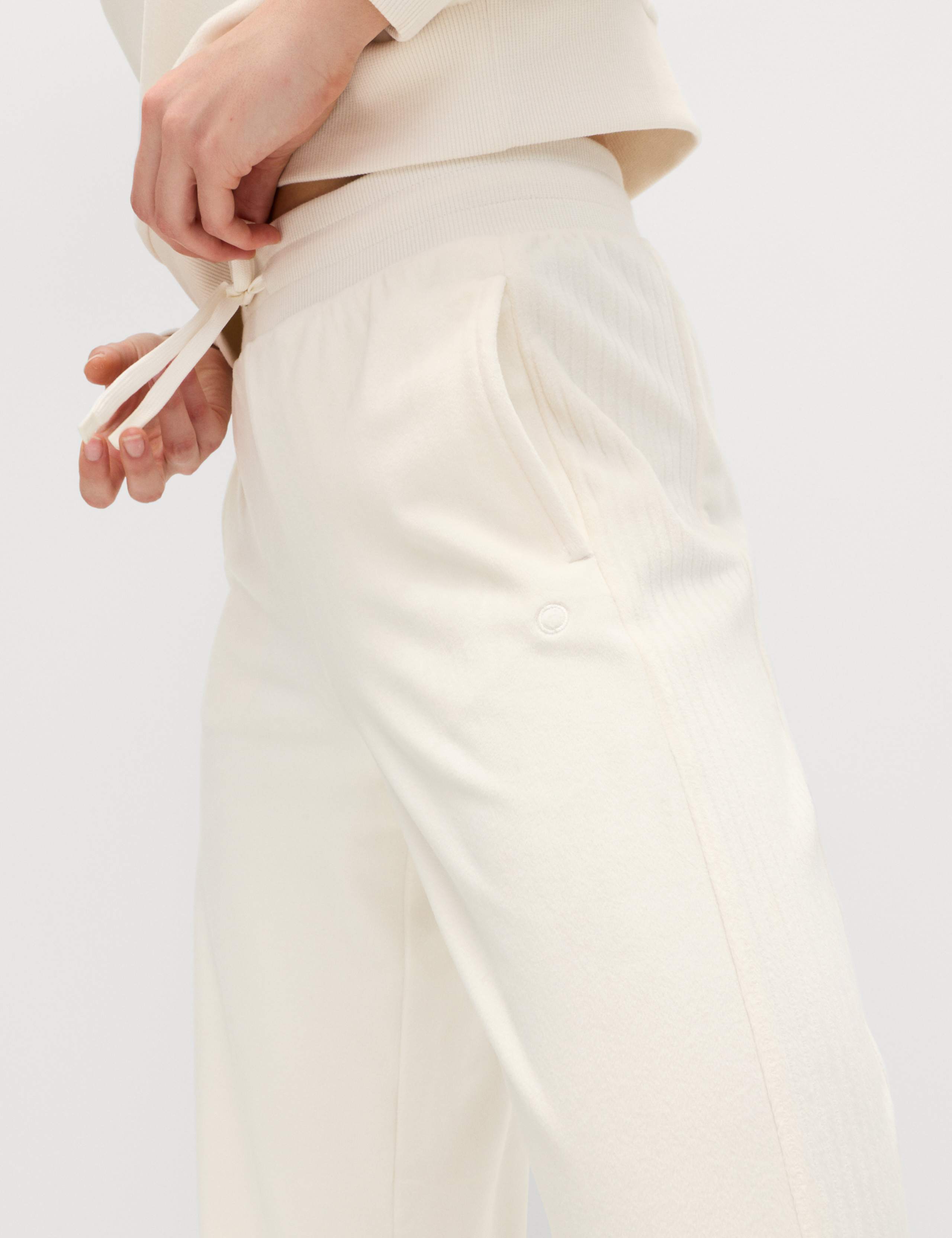 Velour High Waisted Wide Leg Joggers 4 of 6