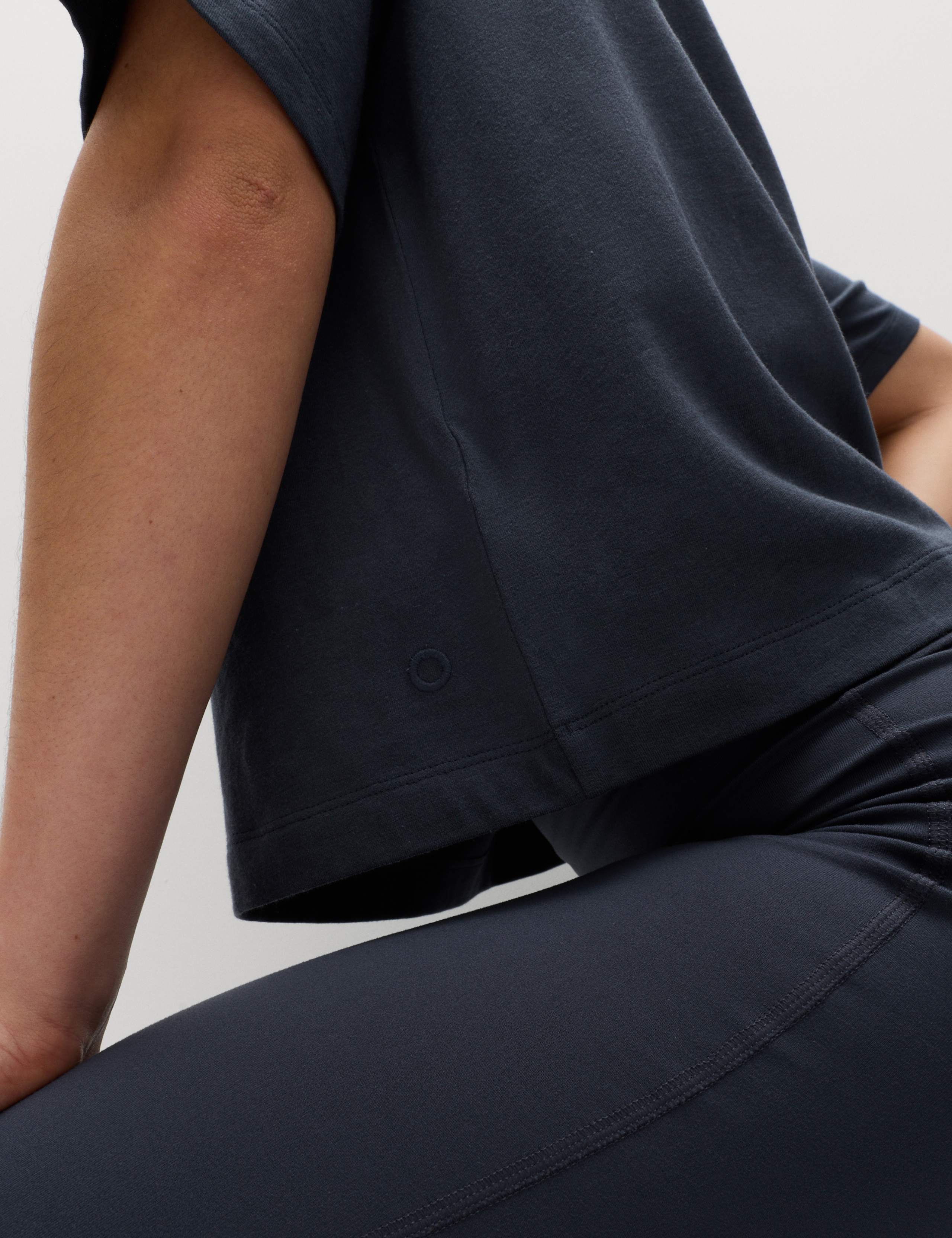 Modal Cotton Blend Lightweight Boxy T-shirt 5 of 5