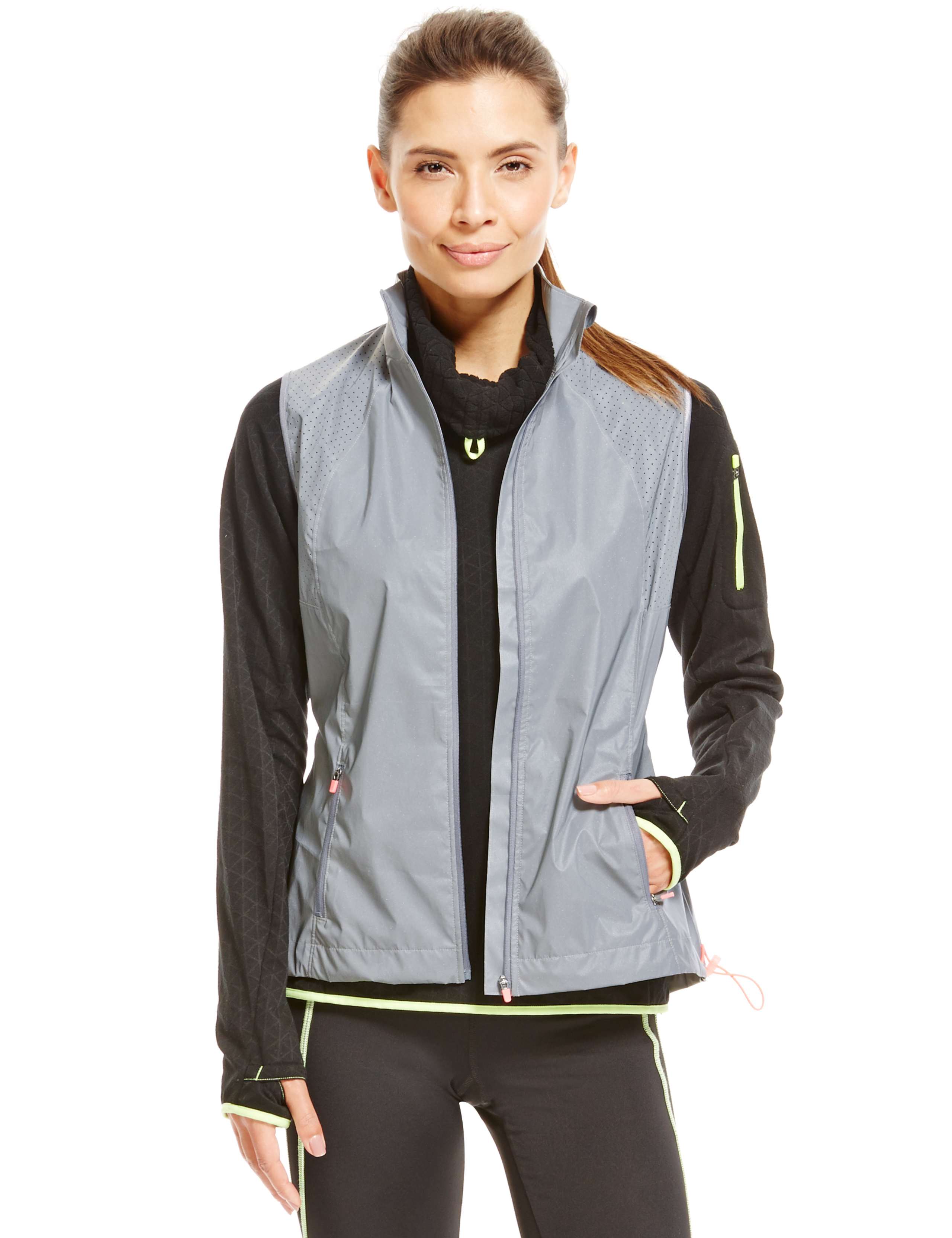 Reflective Showerproof Funnel Neck Gilet 1 of 6
