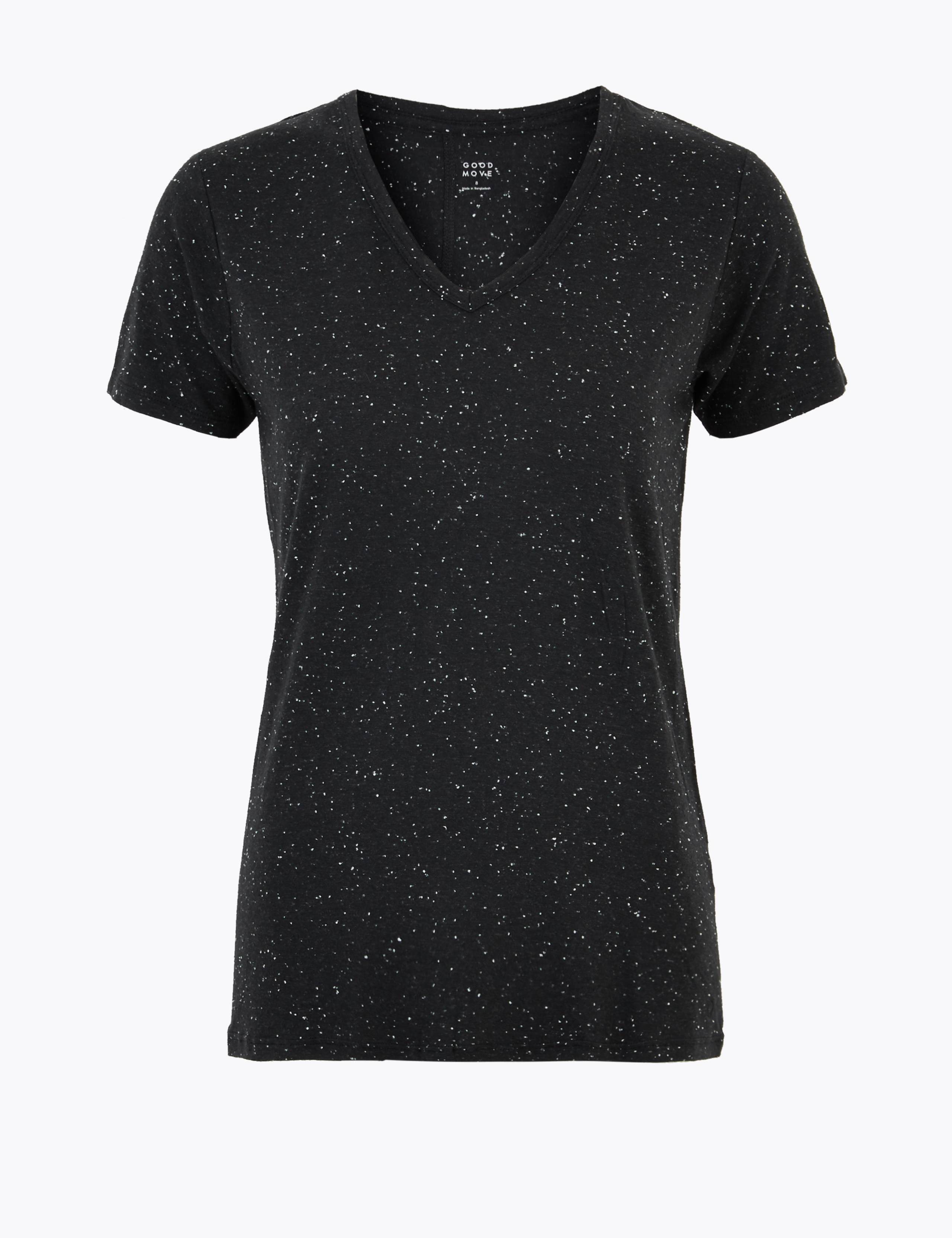 Cotton V-Neck Short Sleeve T-Shirt 2 of 5