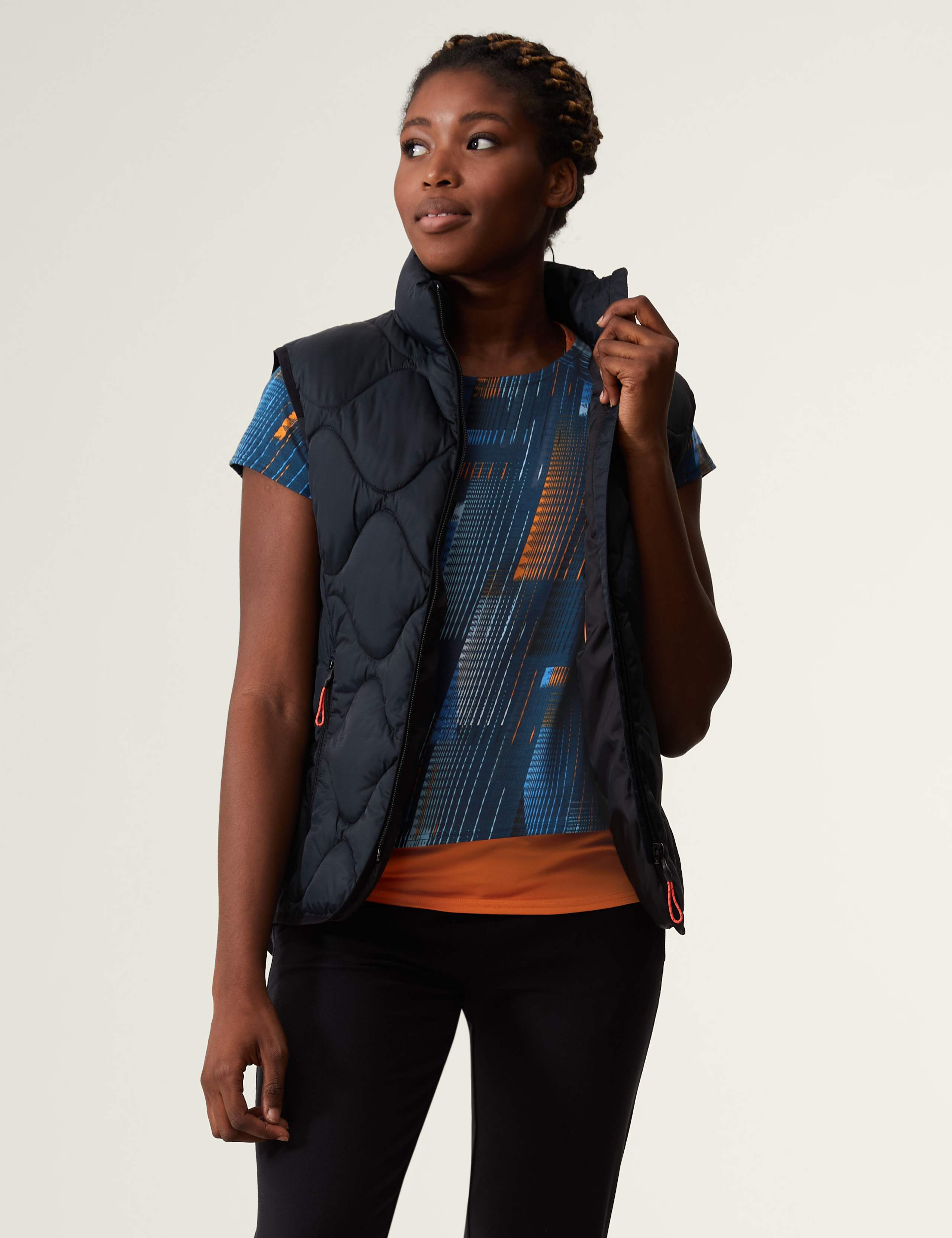 Printed Scoop Neck Double Layer T-Shirt 3 of 6