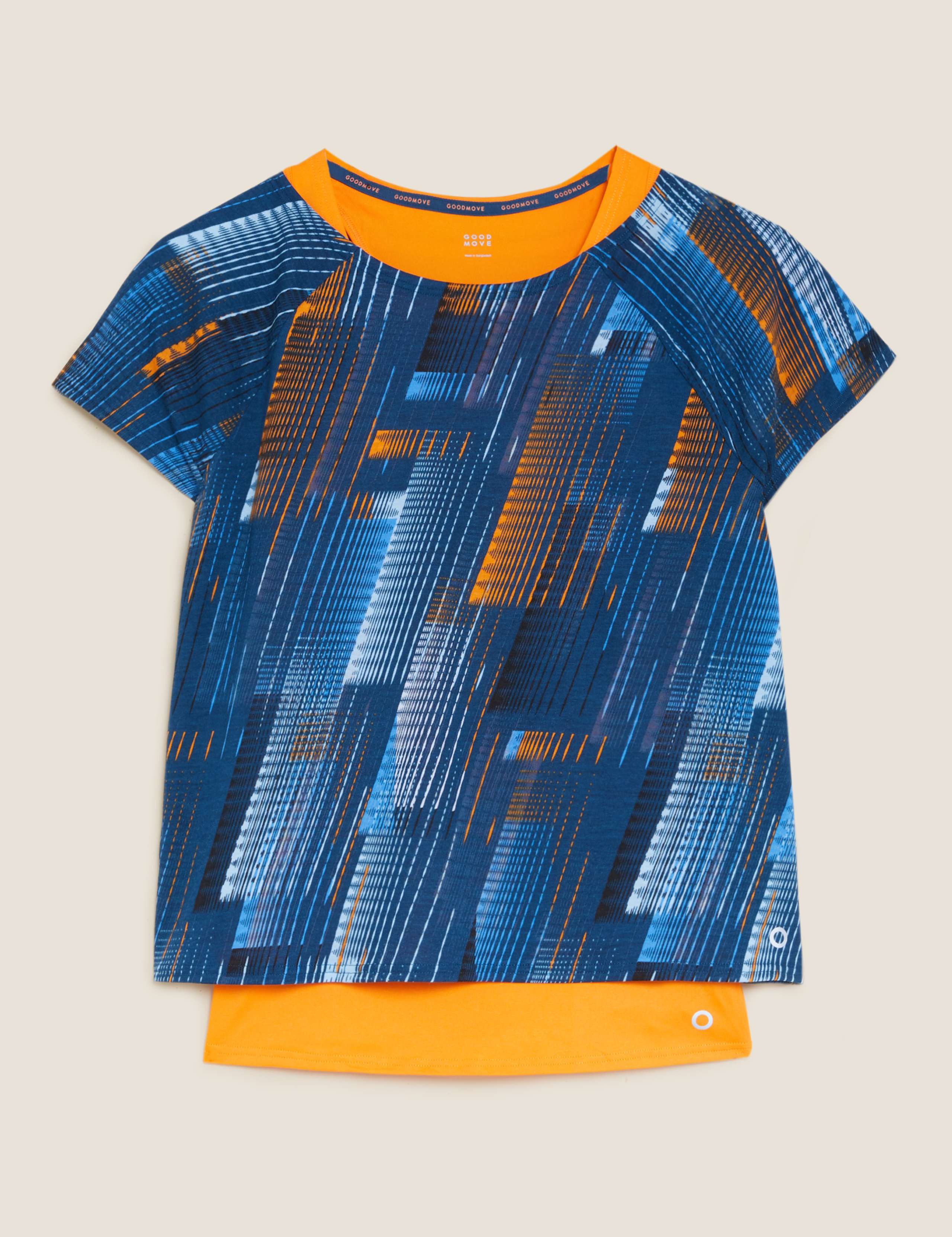 Printed Scoop Neck Double Layer T-Shirt 2 of 6