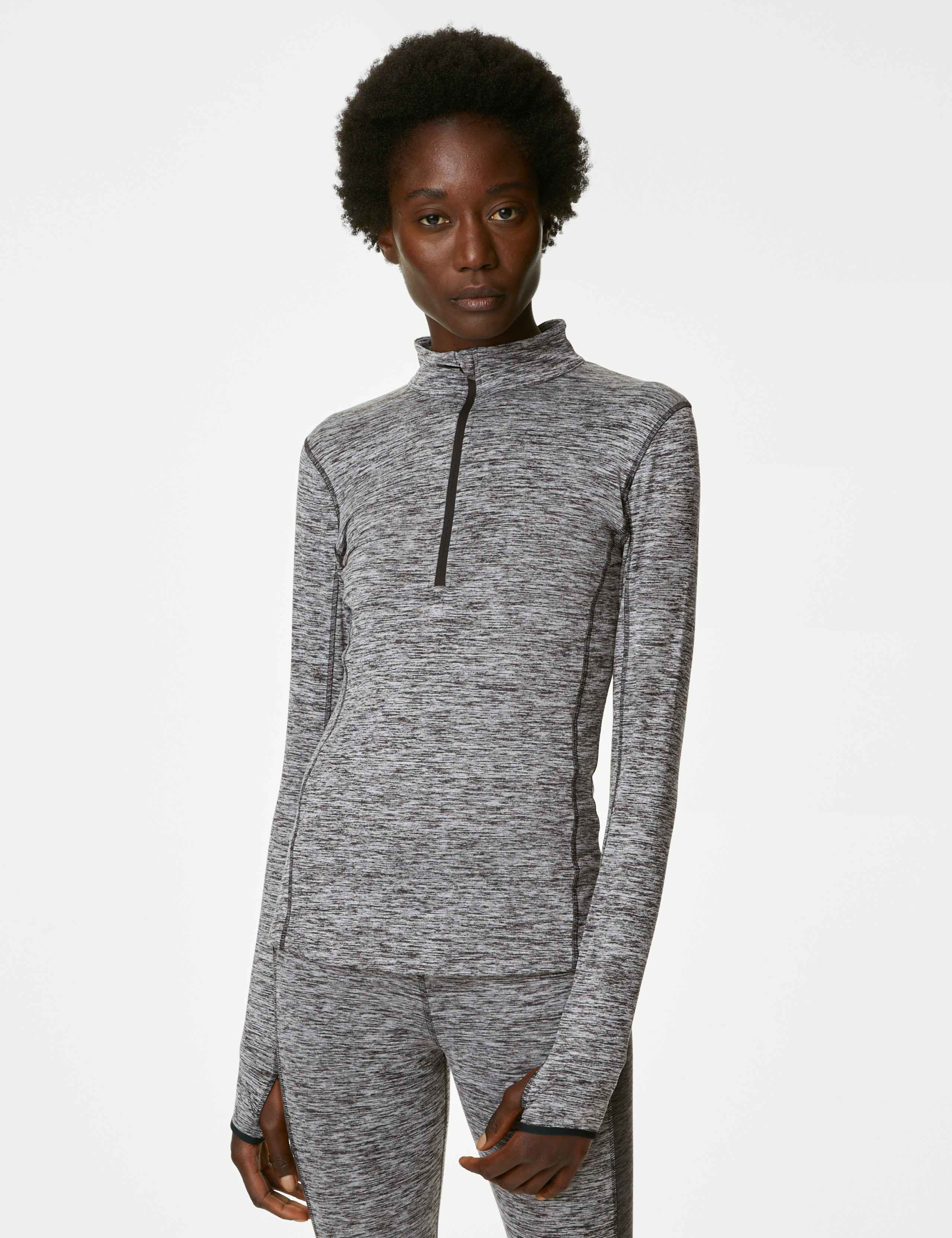 Funnel Neck Half Zip Running Top 3 of 7