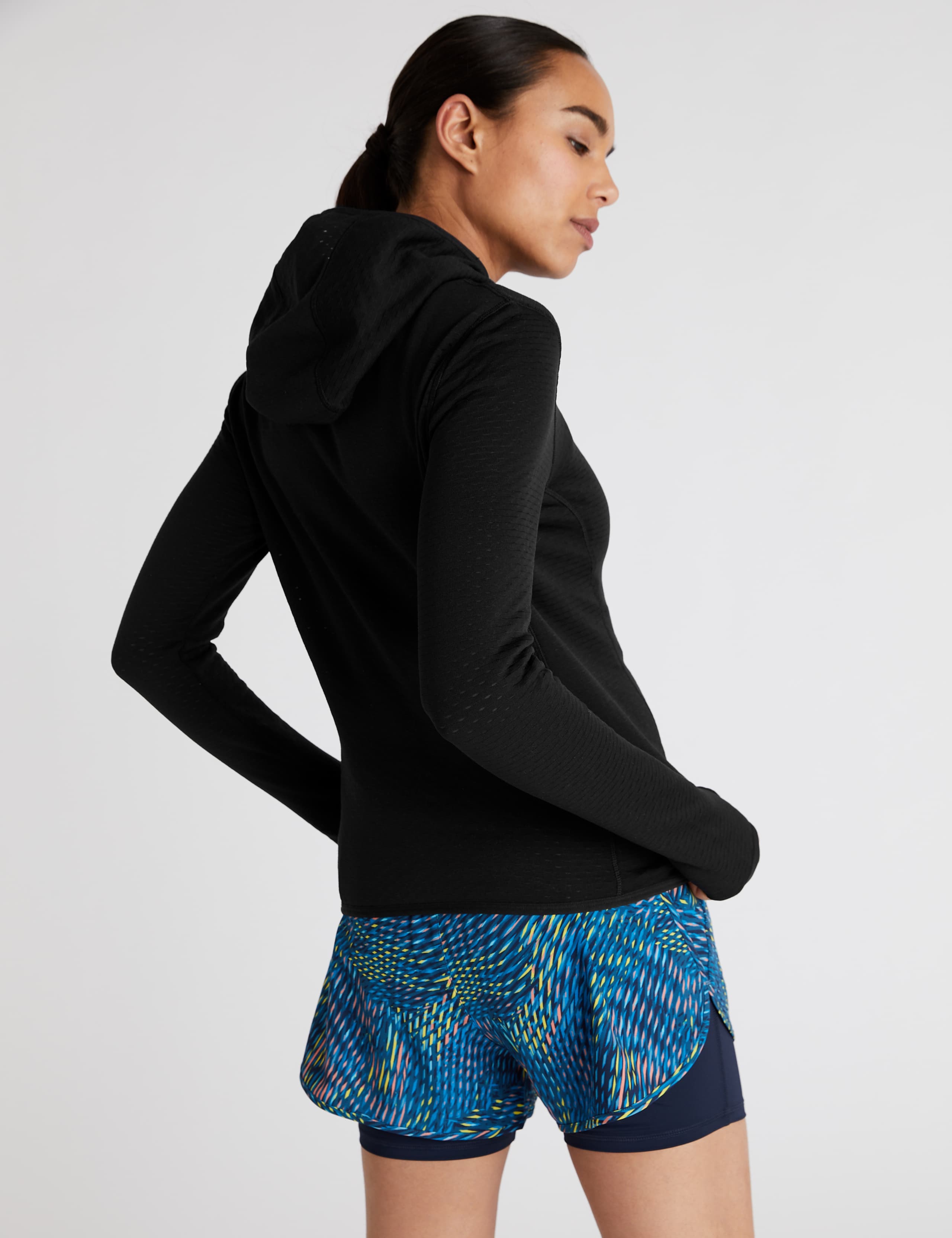 Thermal Hooded Long Sleeve Running Top 4 of 5