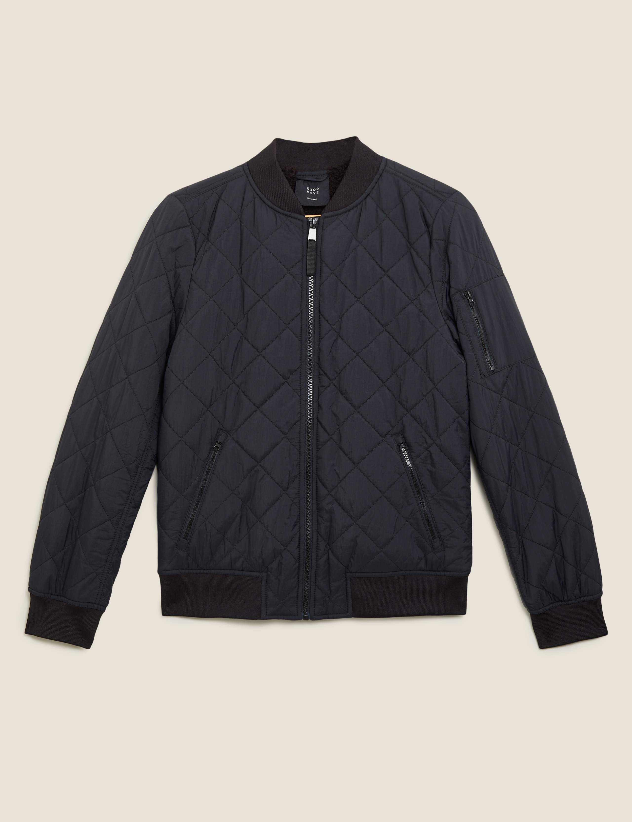 Quilted Borg Lined Bomber Jacket 2 of 6