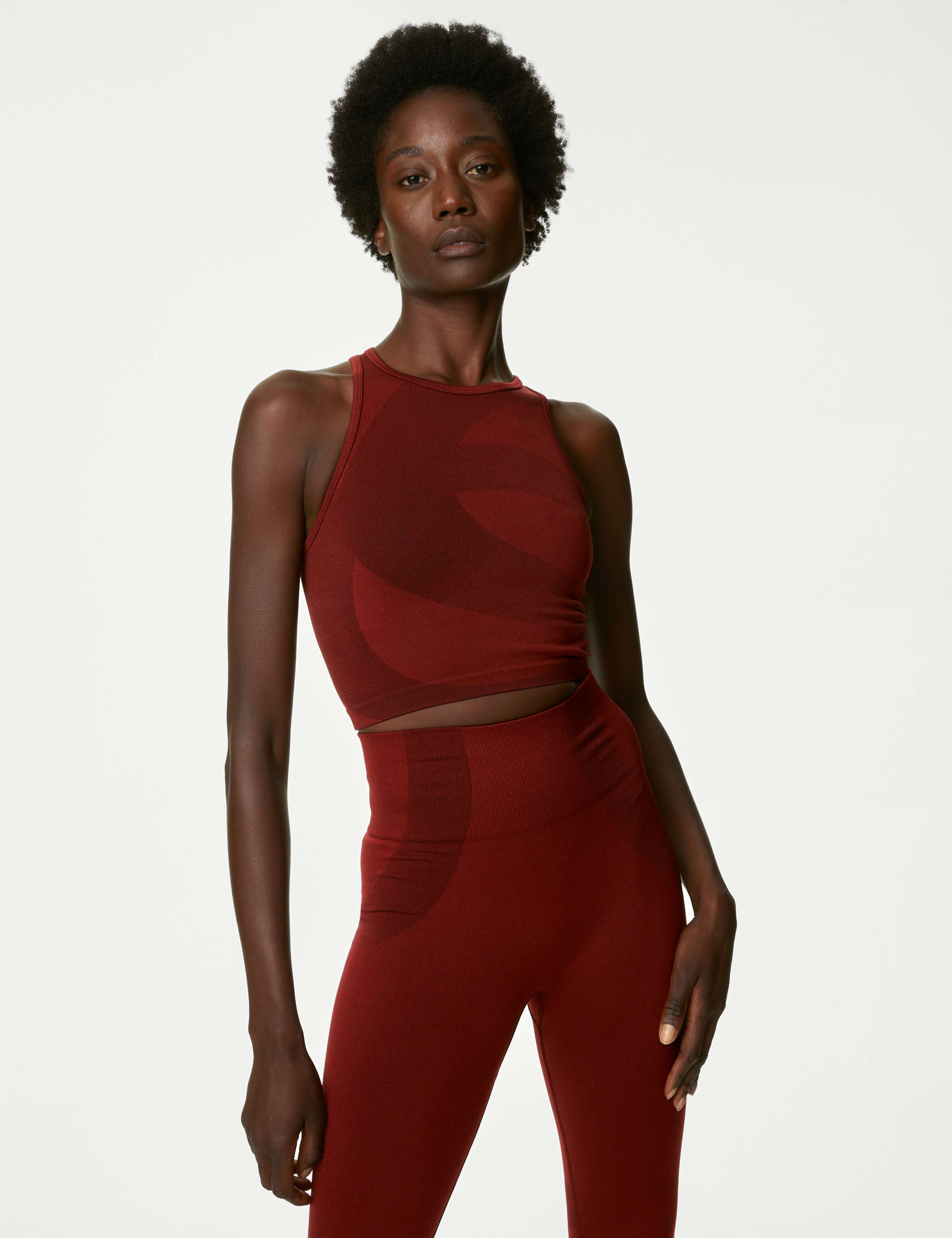 Scoop Neck Seamless Fitted Crop Top 4 of 7
