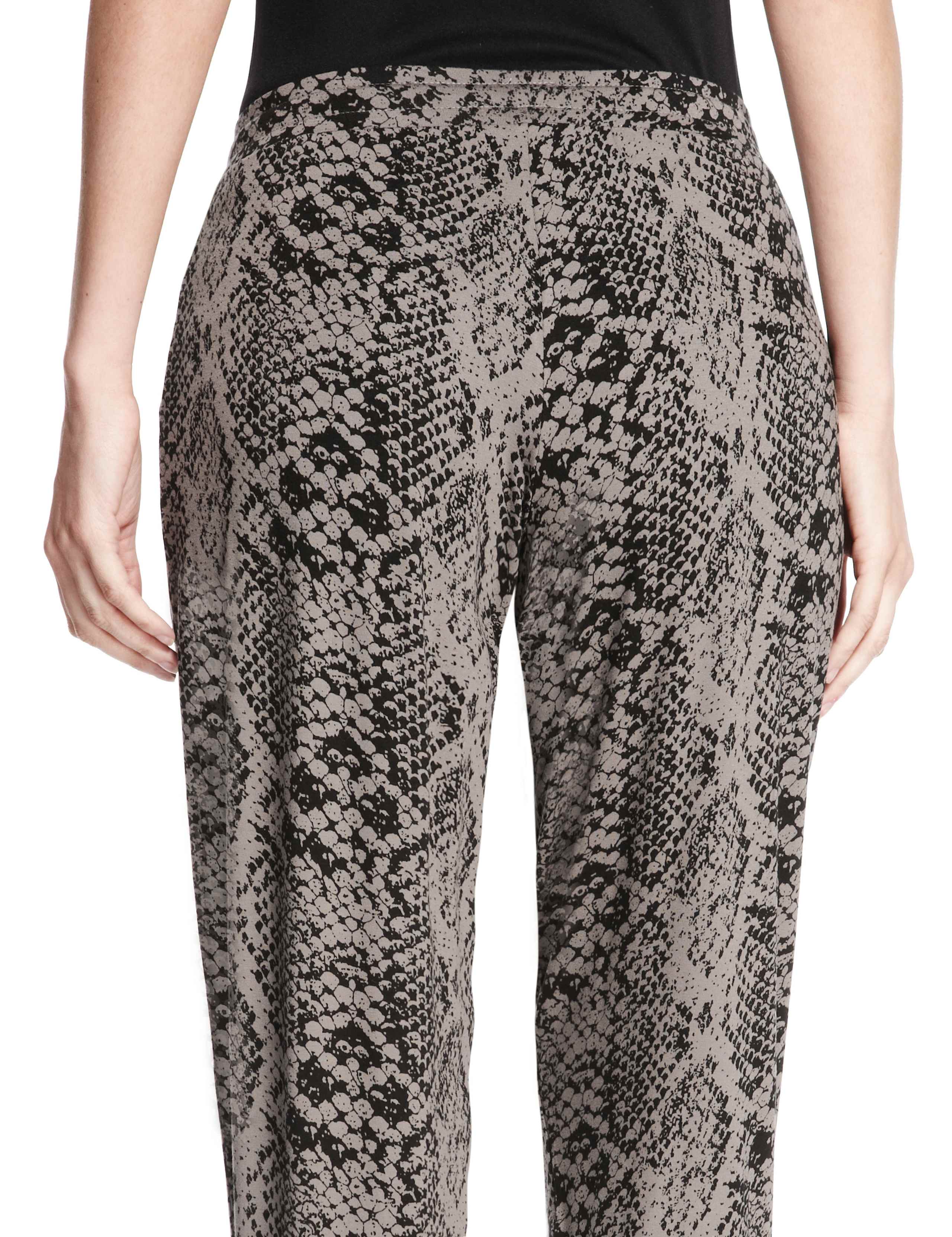 Faux Snakeskin Print Tapered Leg Trousers 4 of 4