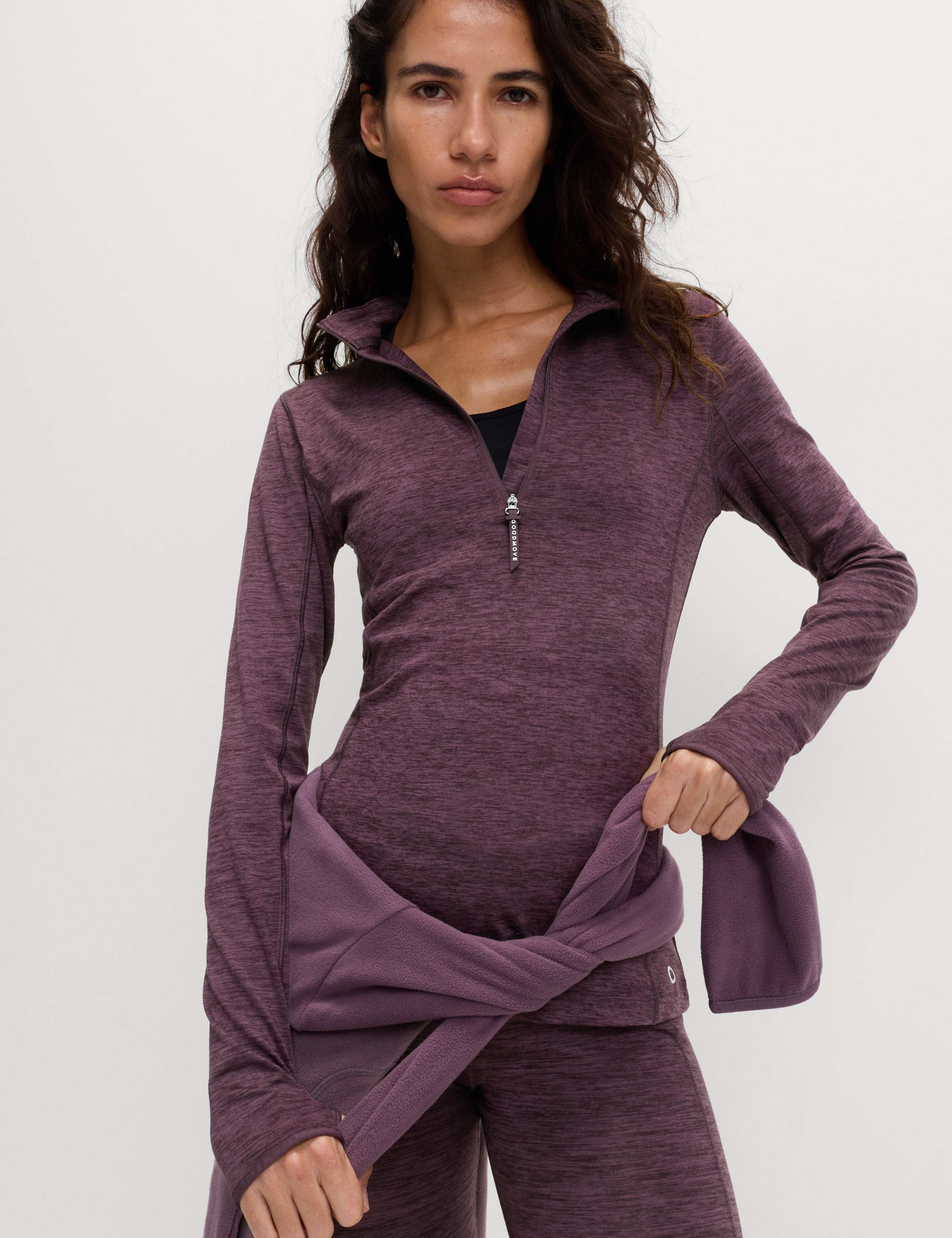 Funnel Neck Half Zip Running Top 1 of 5